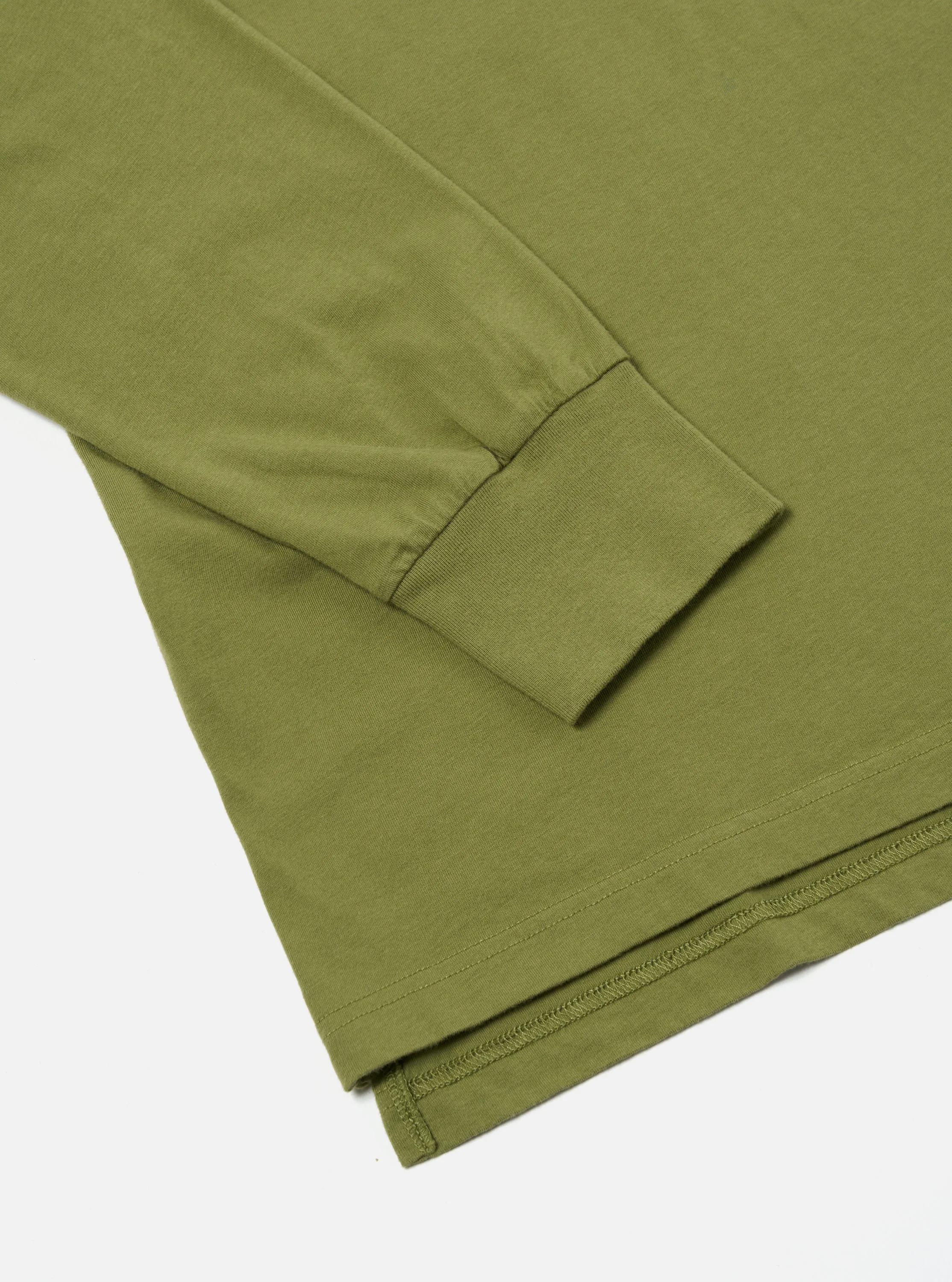 Universal Works L/S Tee in Olive Organic Jersey sold by Universal Works product image thumbnail 5