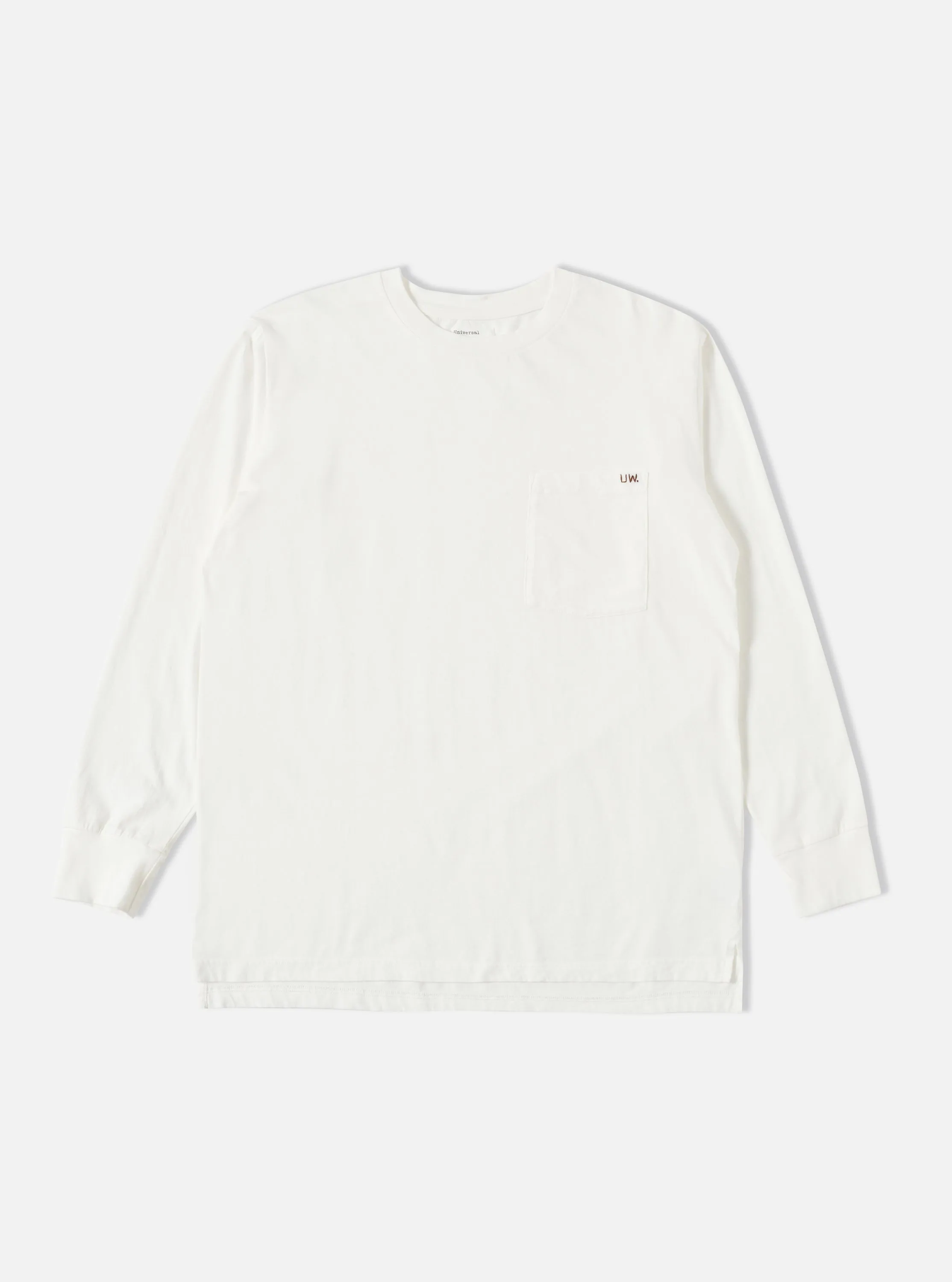 Universal Works L/S Tee in Ecru Organic Jersey sold by Universal Works