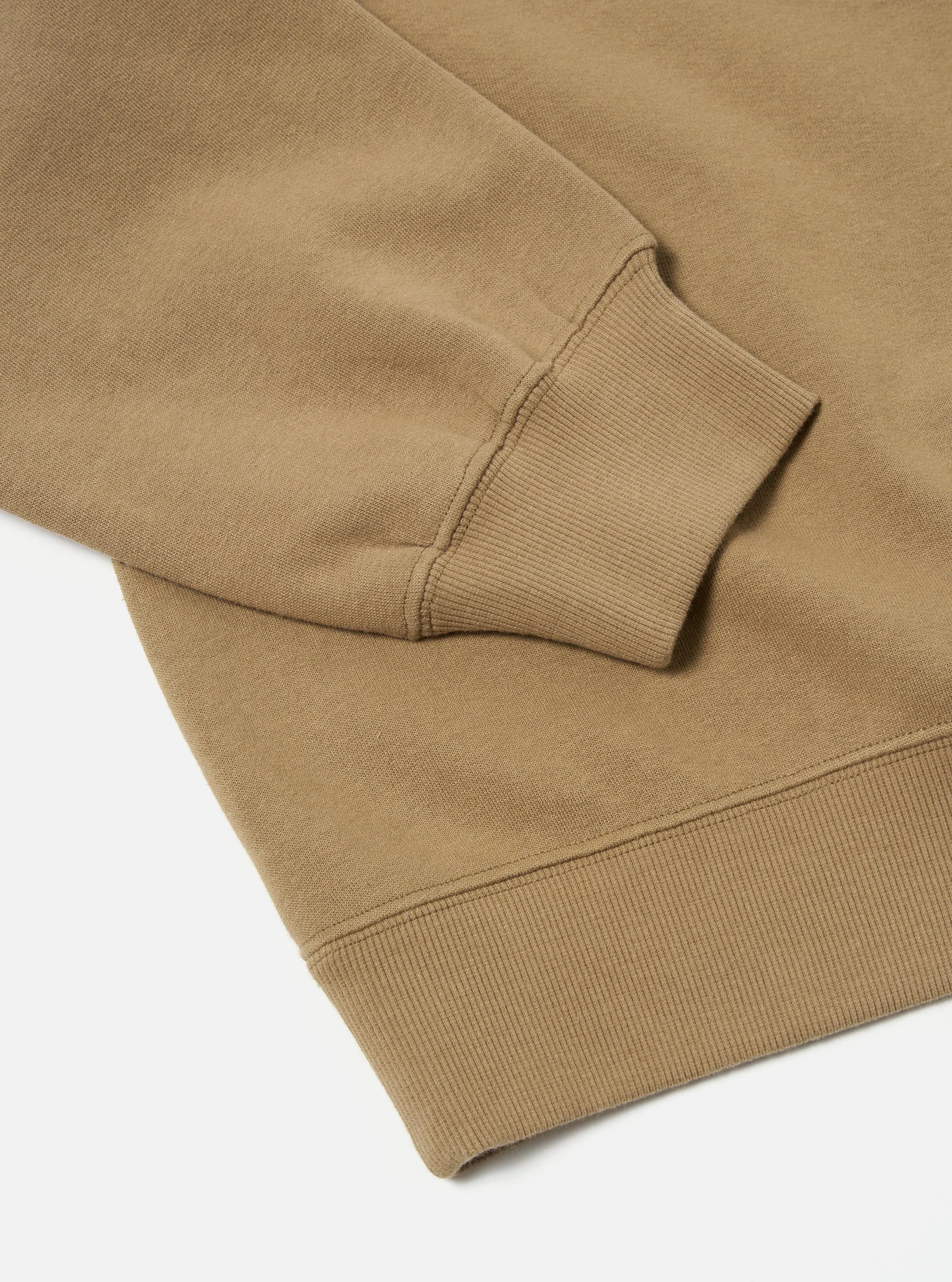 Universal Works Embroidered Sweatshirt in Sand Brush Back Sweat sold by Universal Works product image thumbnail 4