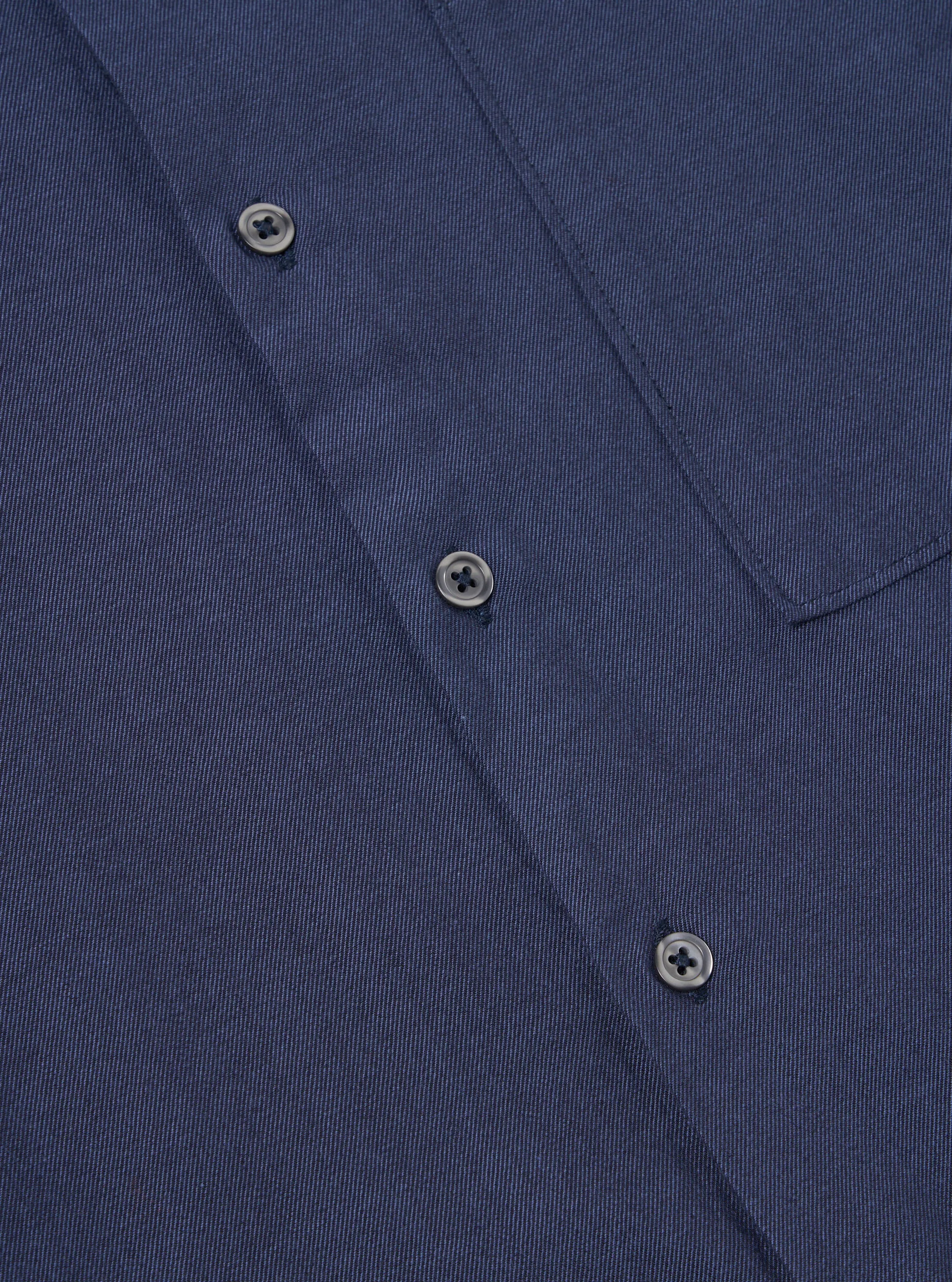Universal Works Square Pocket Shirt in Navy SG Brushed Twill sold by Universal Works product image thumbnail 5