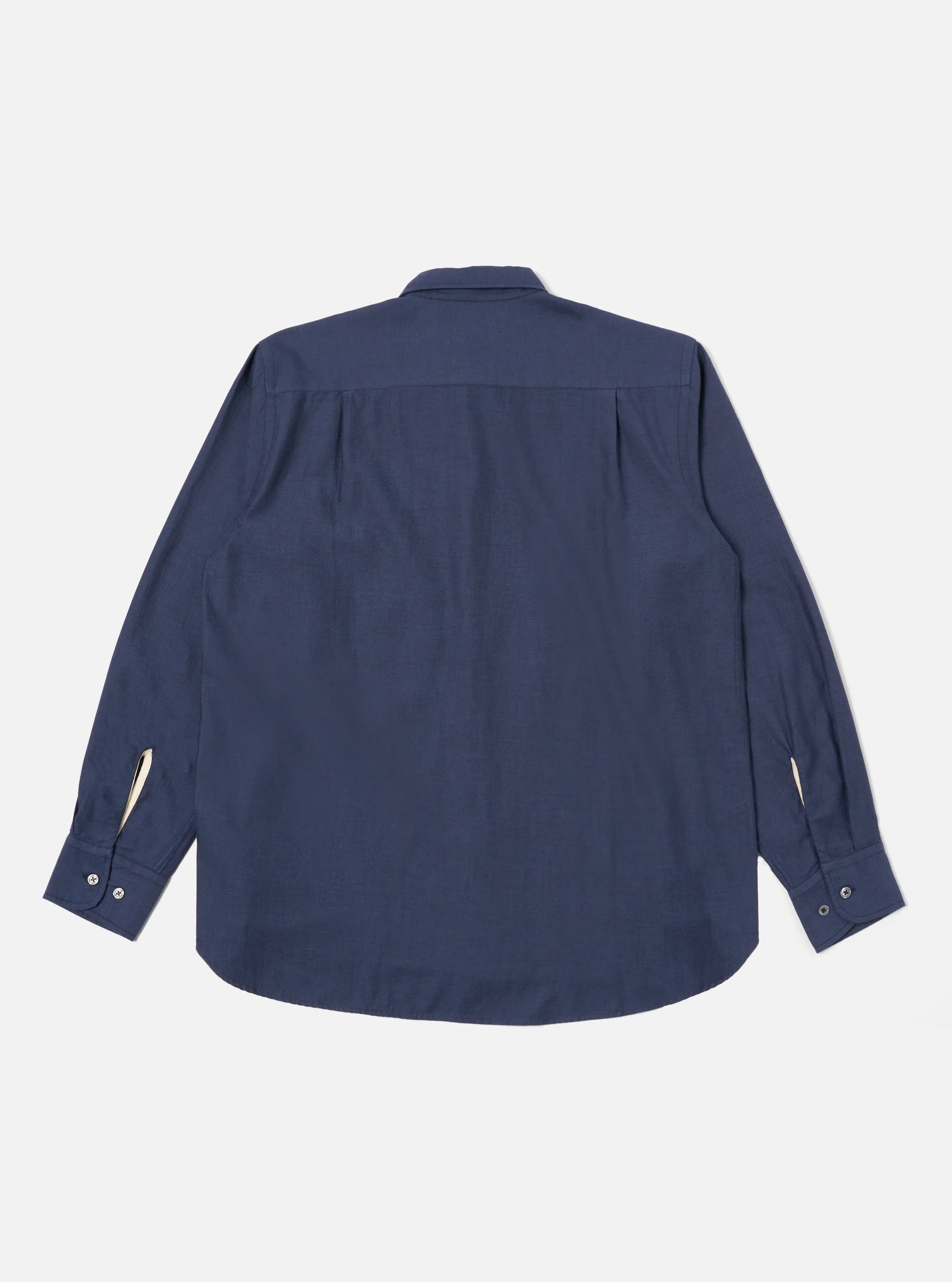 Universal Works Square Pocket Shirt in Navy SG Brushed Twill sold by Universal Works product image thumbnail 2
