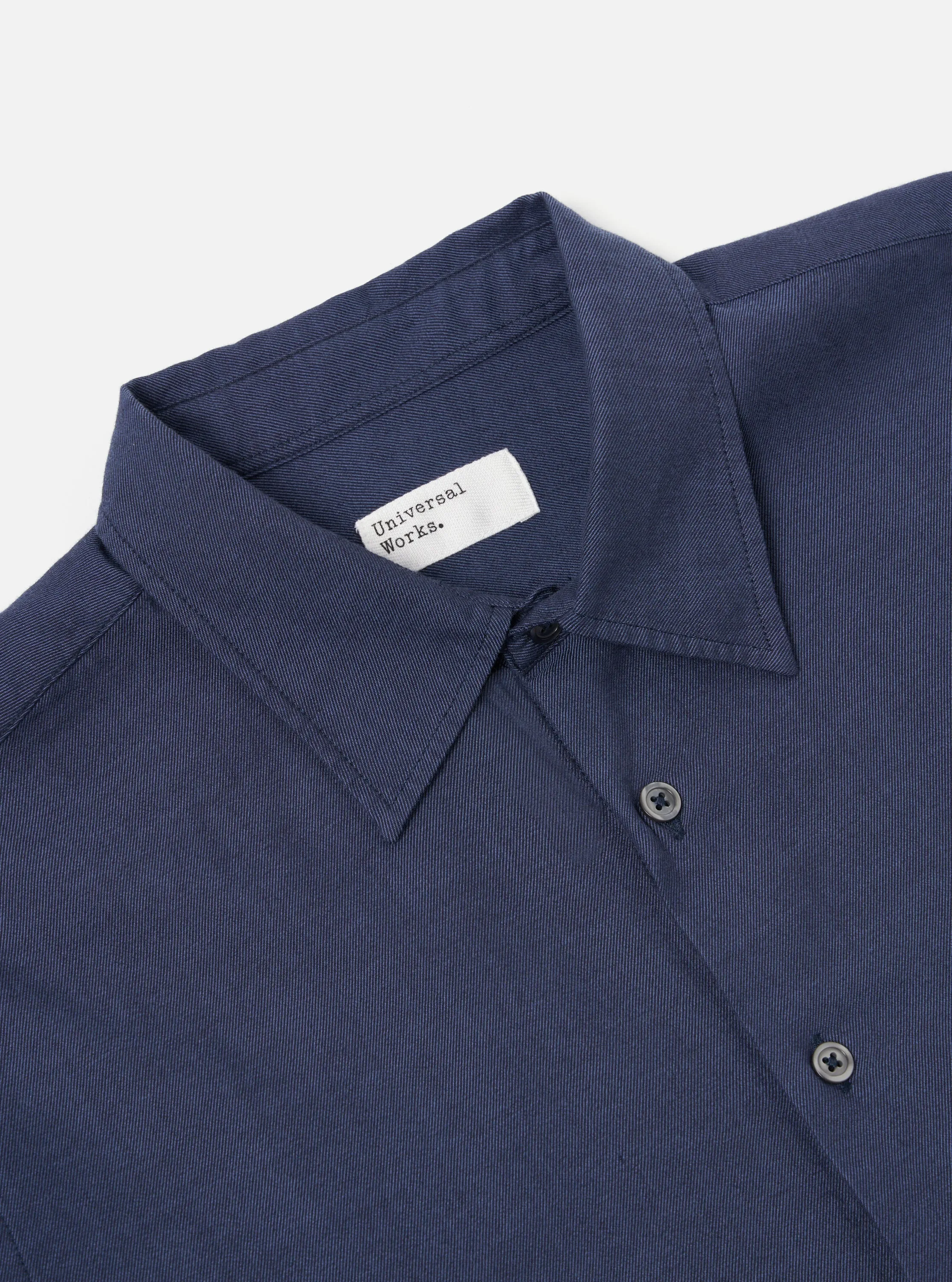 Universal Works Square Pocket Shirt in Navy SG Brushed Twill sold by Universal Works product image thumbnail 3
