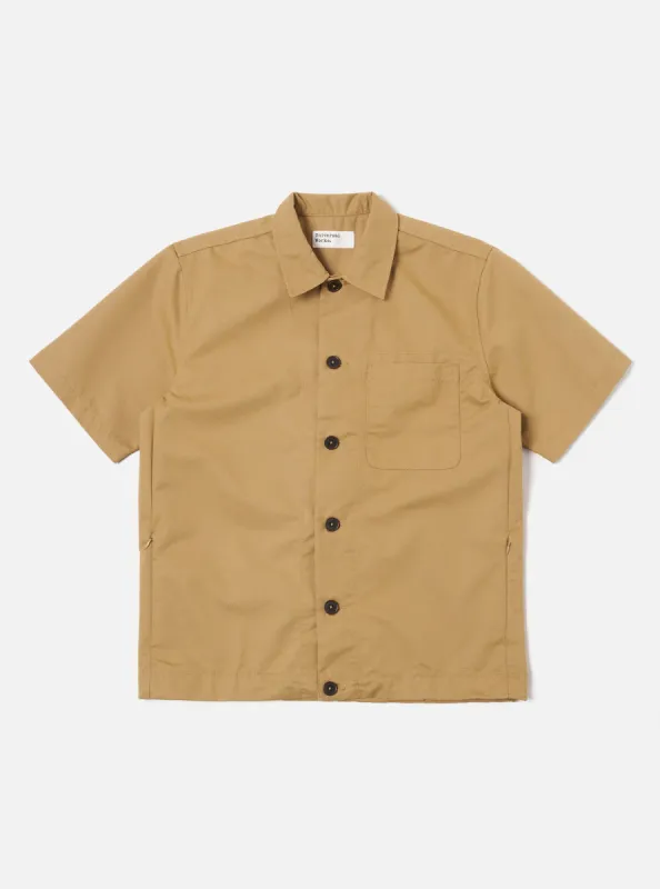 Universal Works Tech Overshirt in Sand Brushed Polytech sold by Universal Works