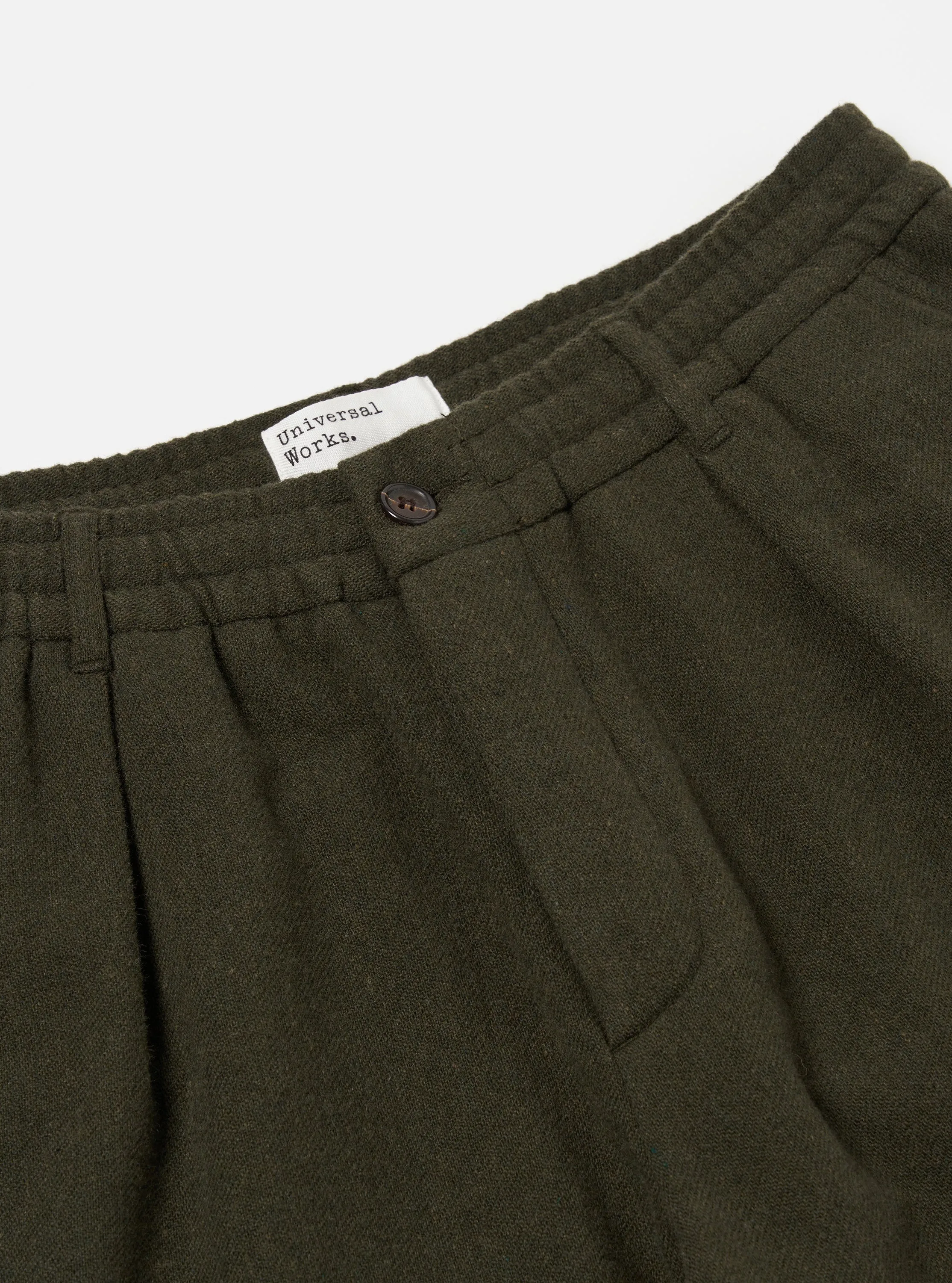 Universal Works Oxford Pant in Olive Recycled Soft Wool sold by Universal Works product image thumbnail 3