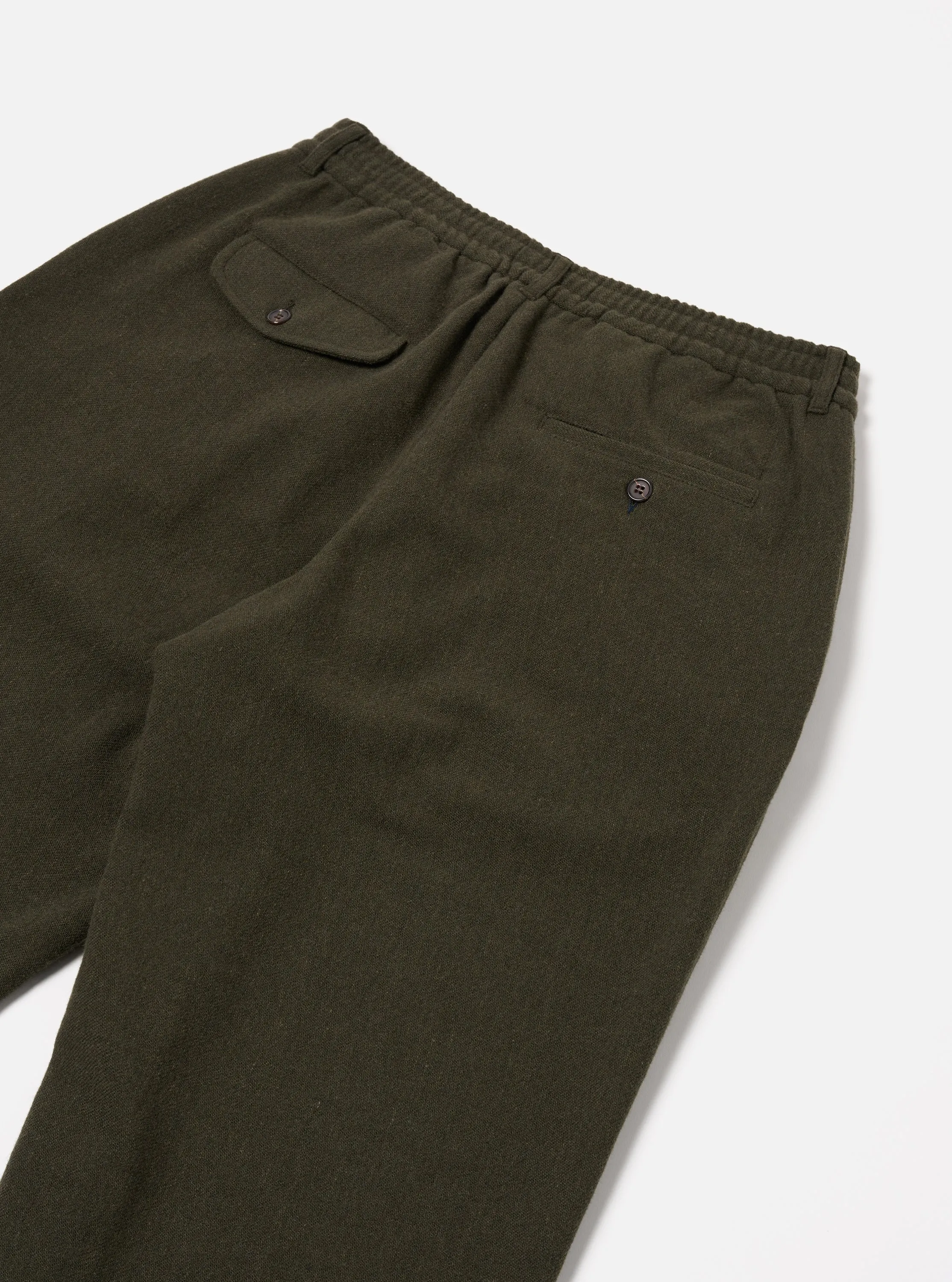 Universal Works Oxford Pant in Olive Recycled Soft Wool sold by Universal Works product image thumbnail 4