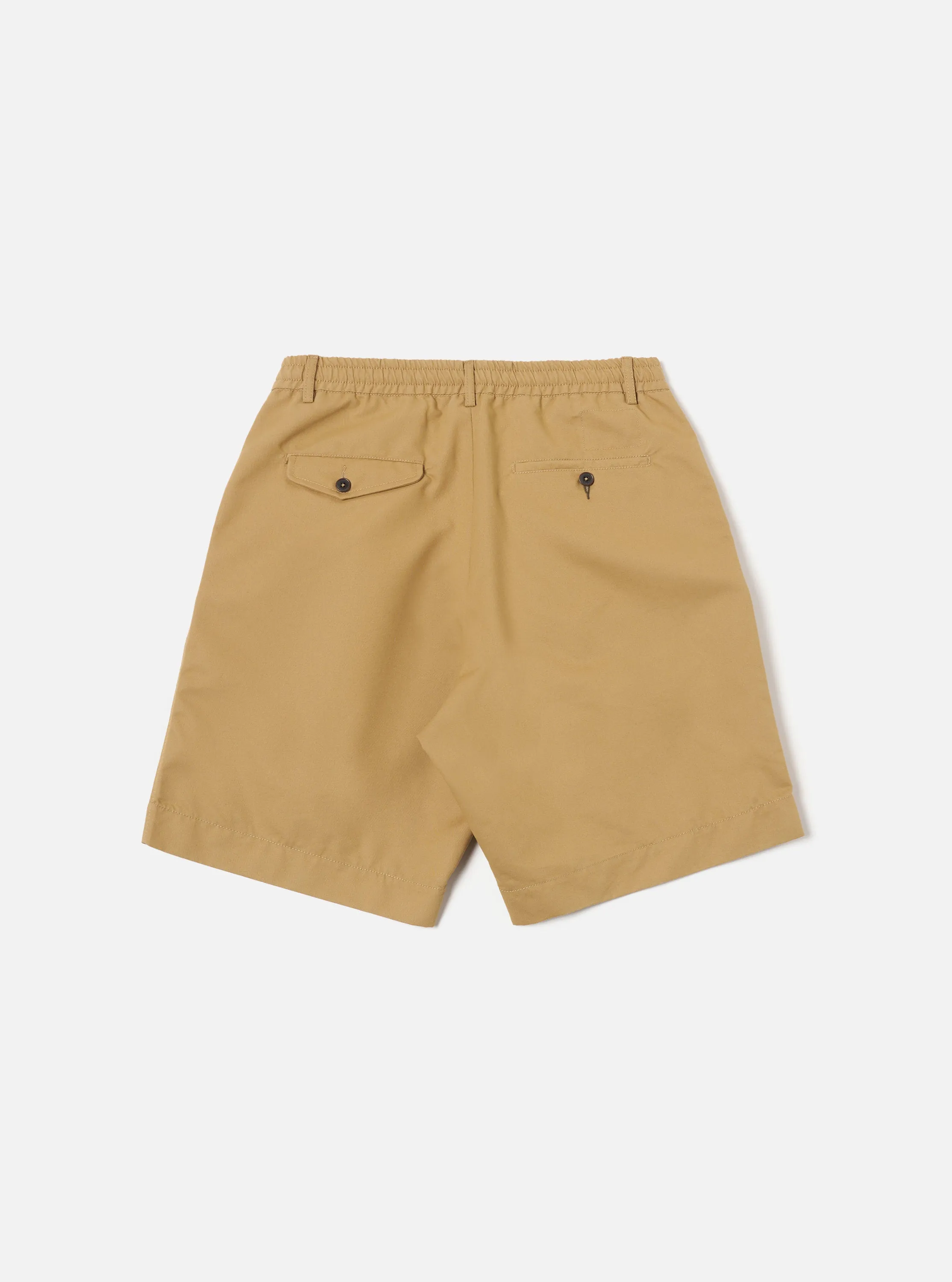 Universal Works Pleated Track Short in Sand Brushed Polytech sold by Universal Works product image thumbnail 2