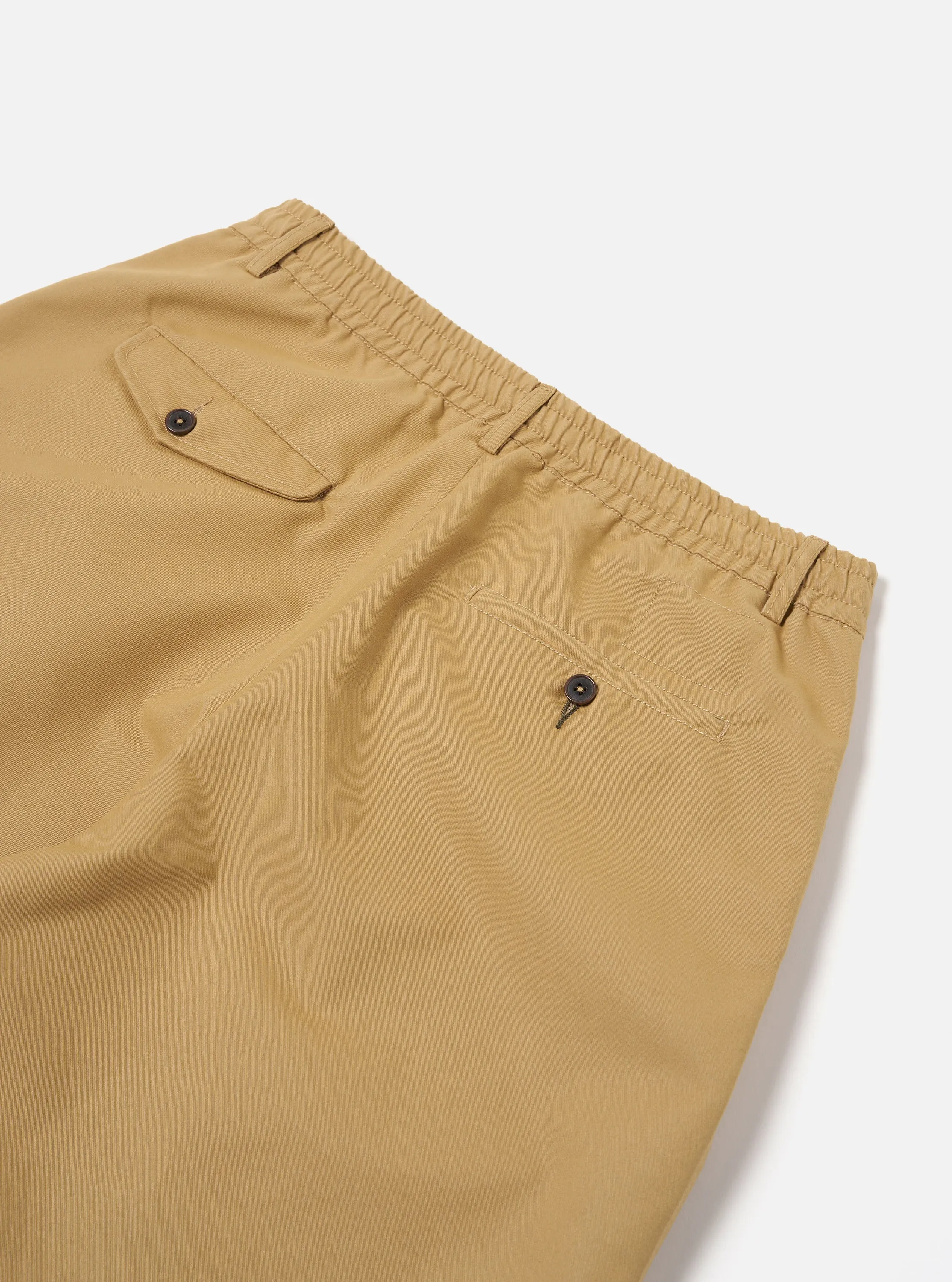 Universal Works Pleated Track Short in Sand Brushed Polytech sold by Universal Works product image thumbnail 4