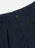 Universal Works Pleated Track Short in Navy Brushed Polytech sold by Universal Works
