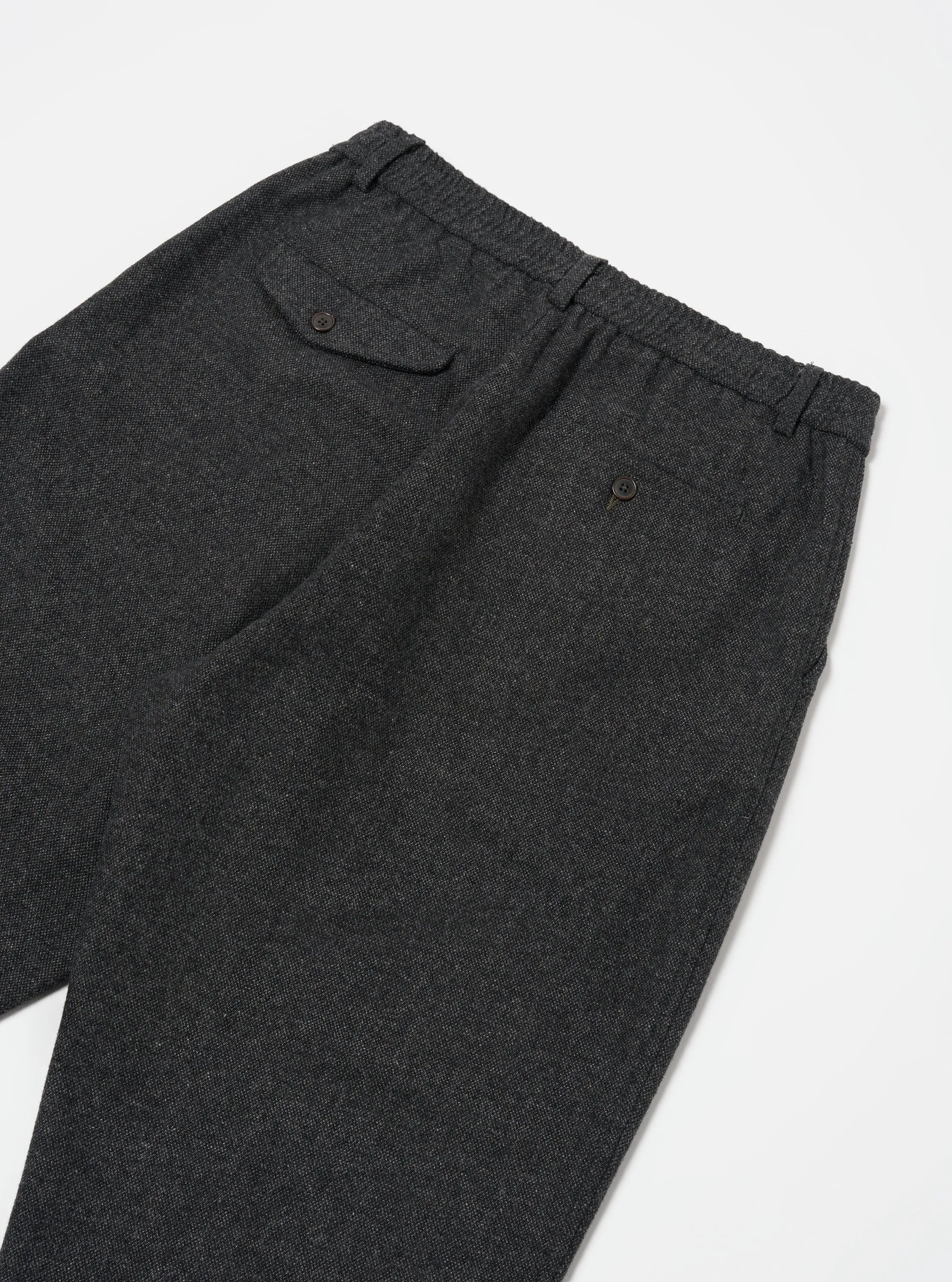 Universal Works Pleated Track Pant in Grey Anders Wool Upcycled sold by Universal Works product image thumbnail 4