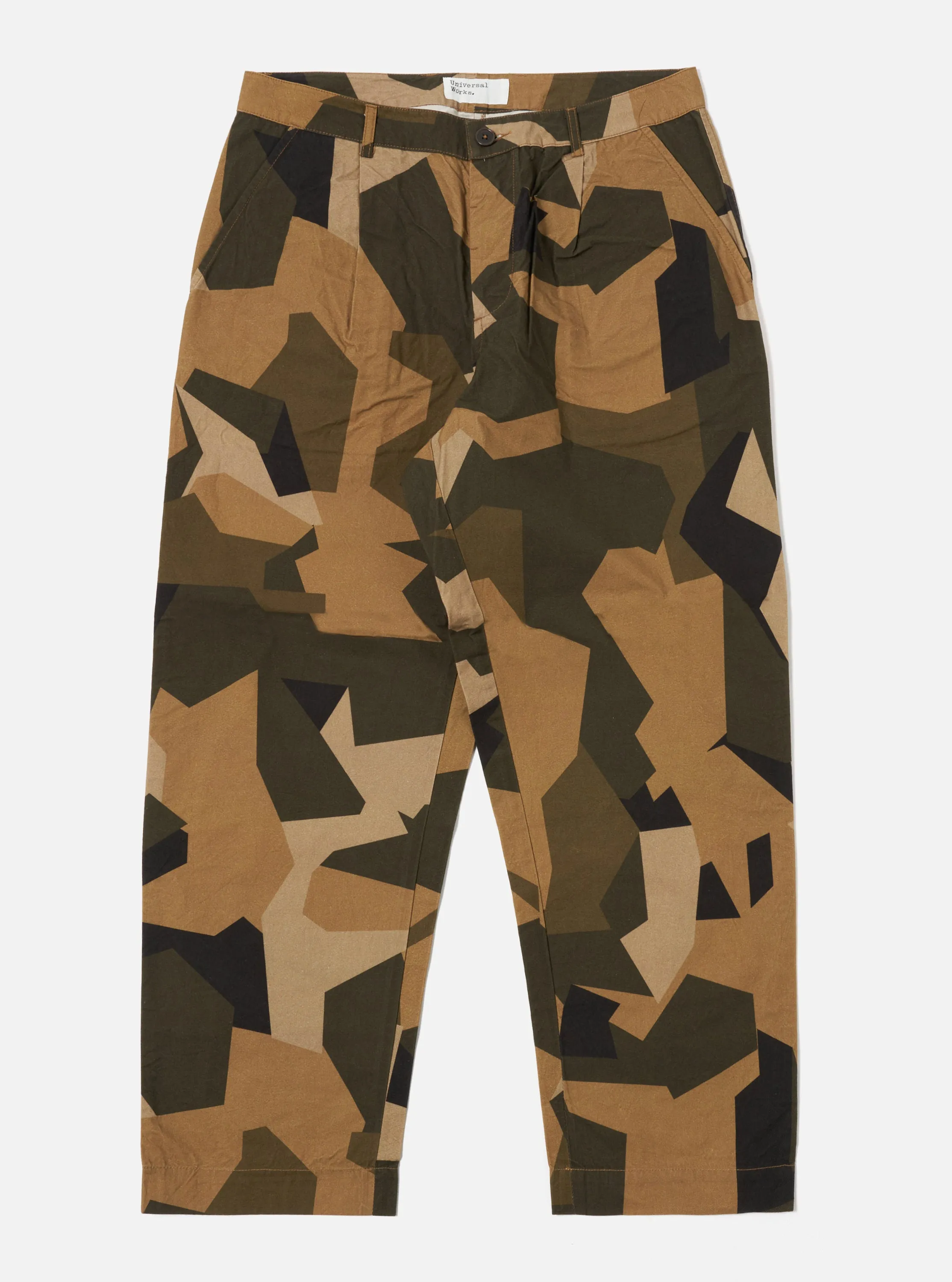 Universal Works Duke Pant in Brown Swedish Camo sold by Universal Works