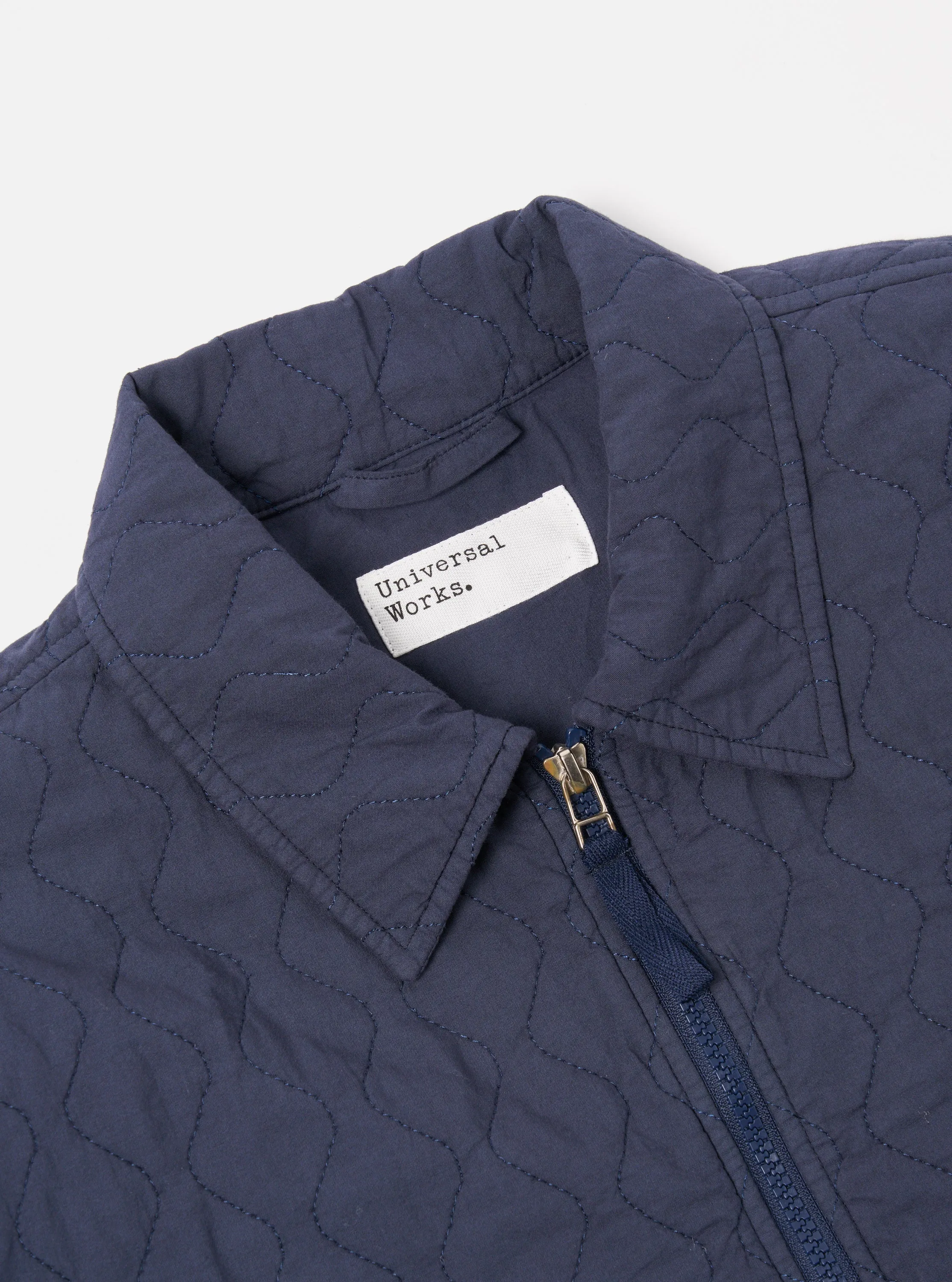 Universal Works Gower Jacket in Dark Navy Quilt Cotton sold by Universal Works product image thumbnail 3