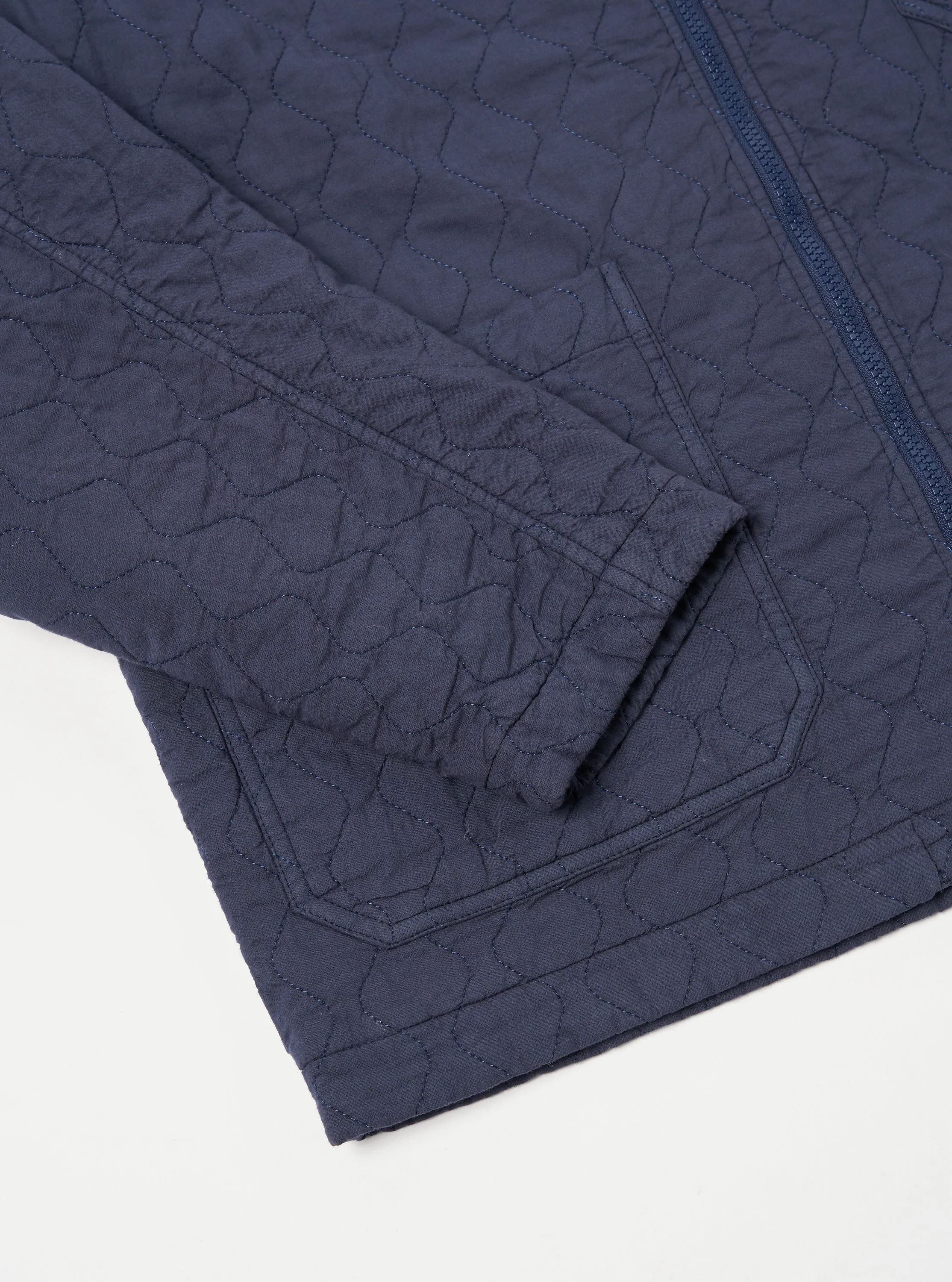 Universal Works Gower Jacket in Dark Navy Quilt Cotton sold by Universal Works product image thumbnail 5