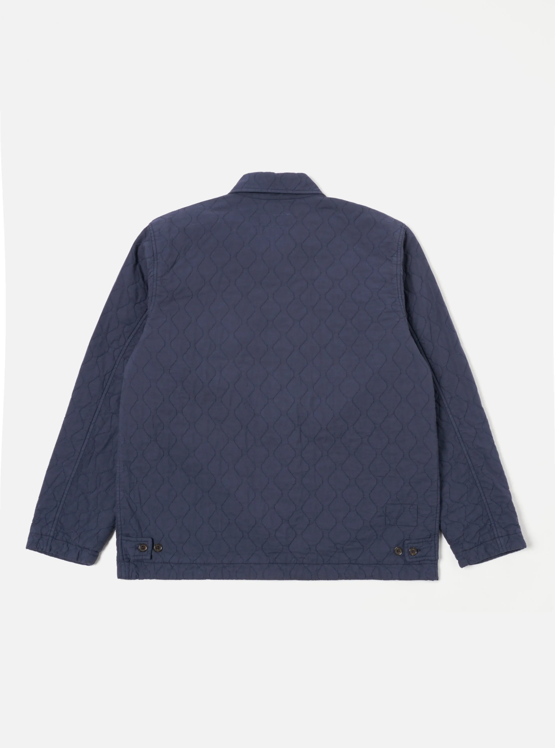Universal Works Gower Jacket in Dark Navy Quilt Cotton sold by Universal Works product image thumbnail 2