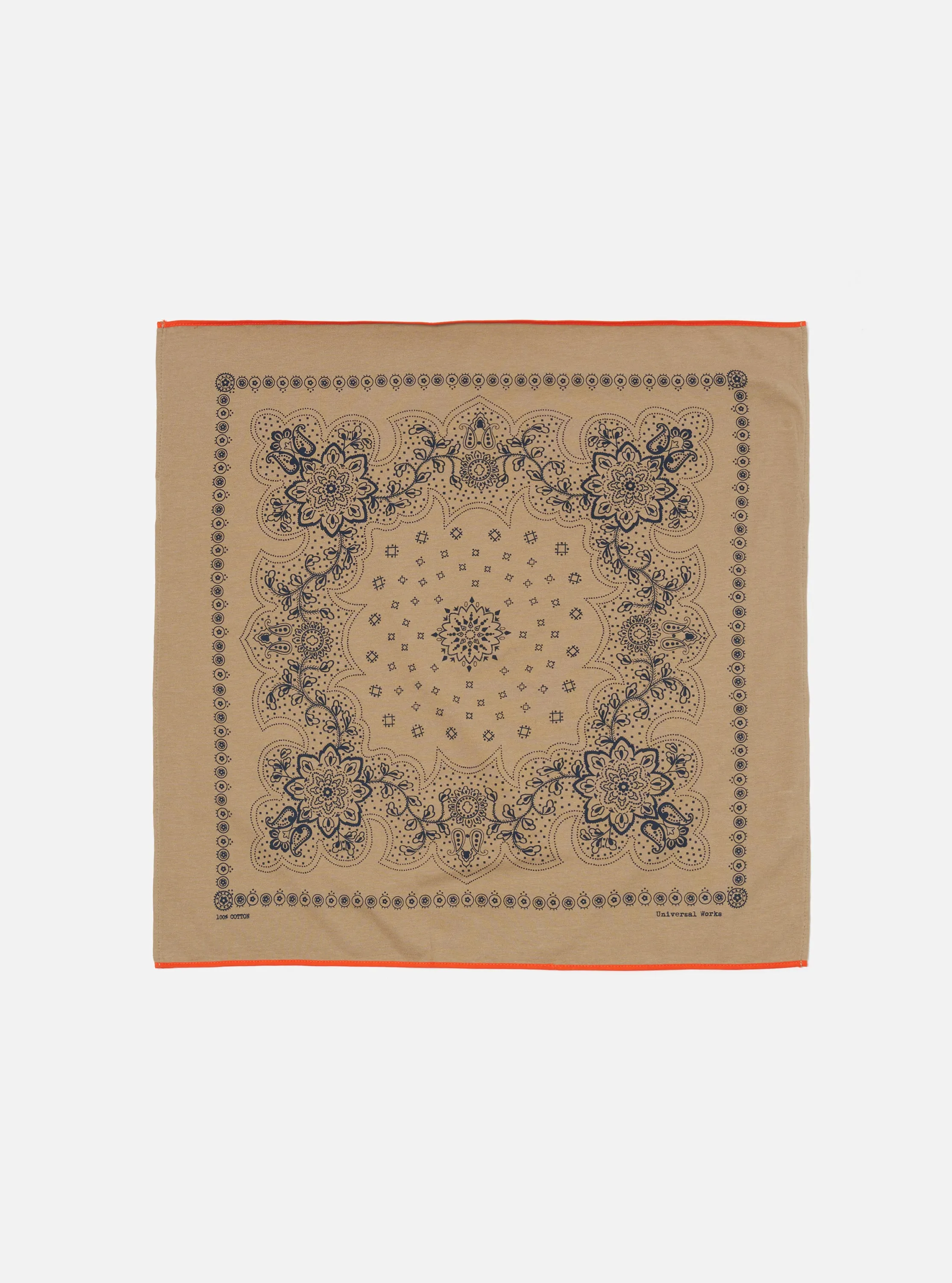 Universal Works Jersey Neckerchief in Sand Single Jersey sold by Universal Works