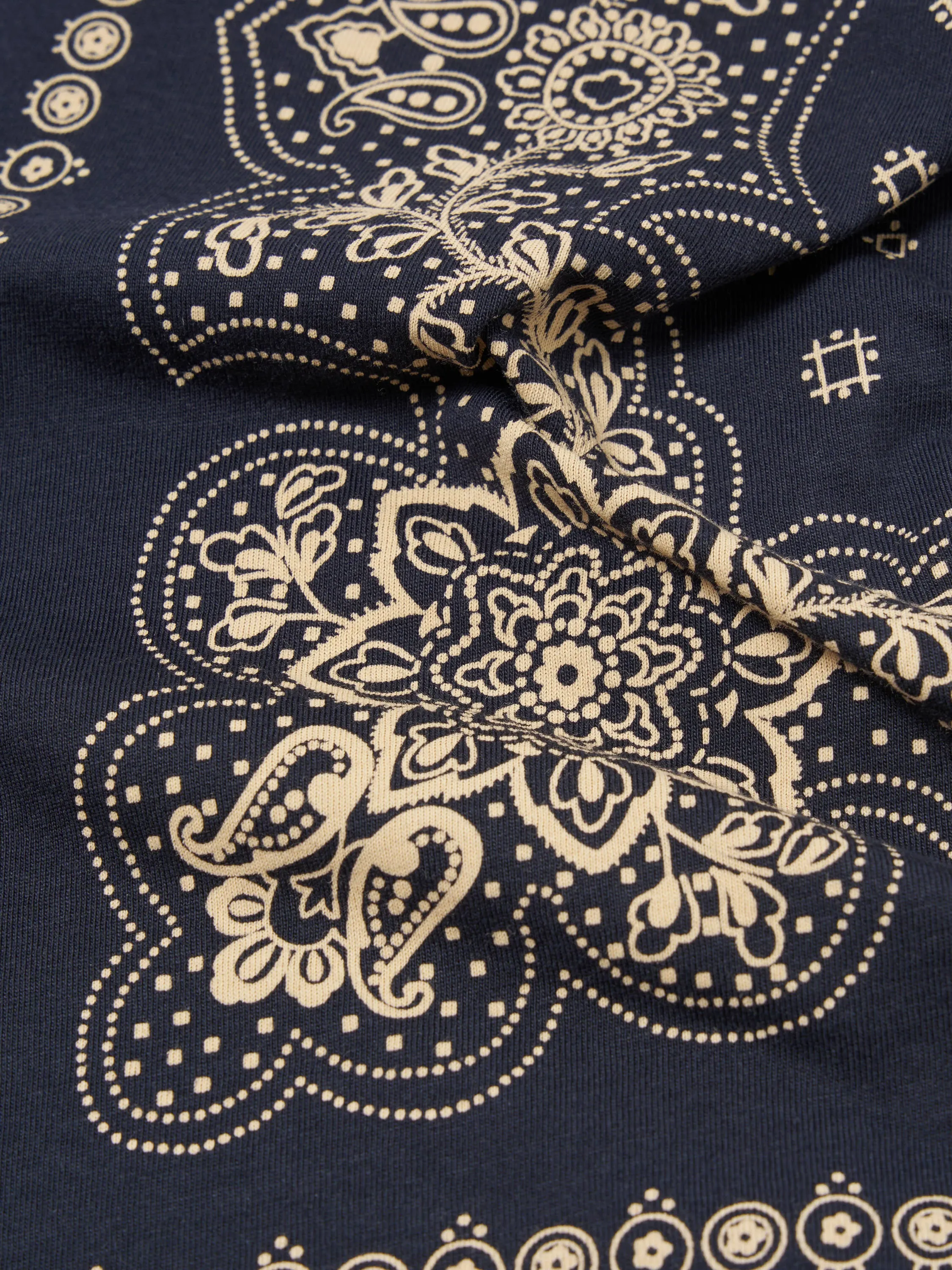 Universal Works Jersey Neckerchief in Navy Single Jersey sold by Universal Works product image thumbnail 3