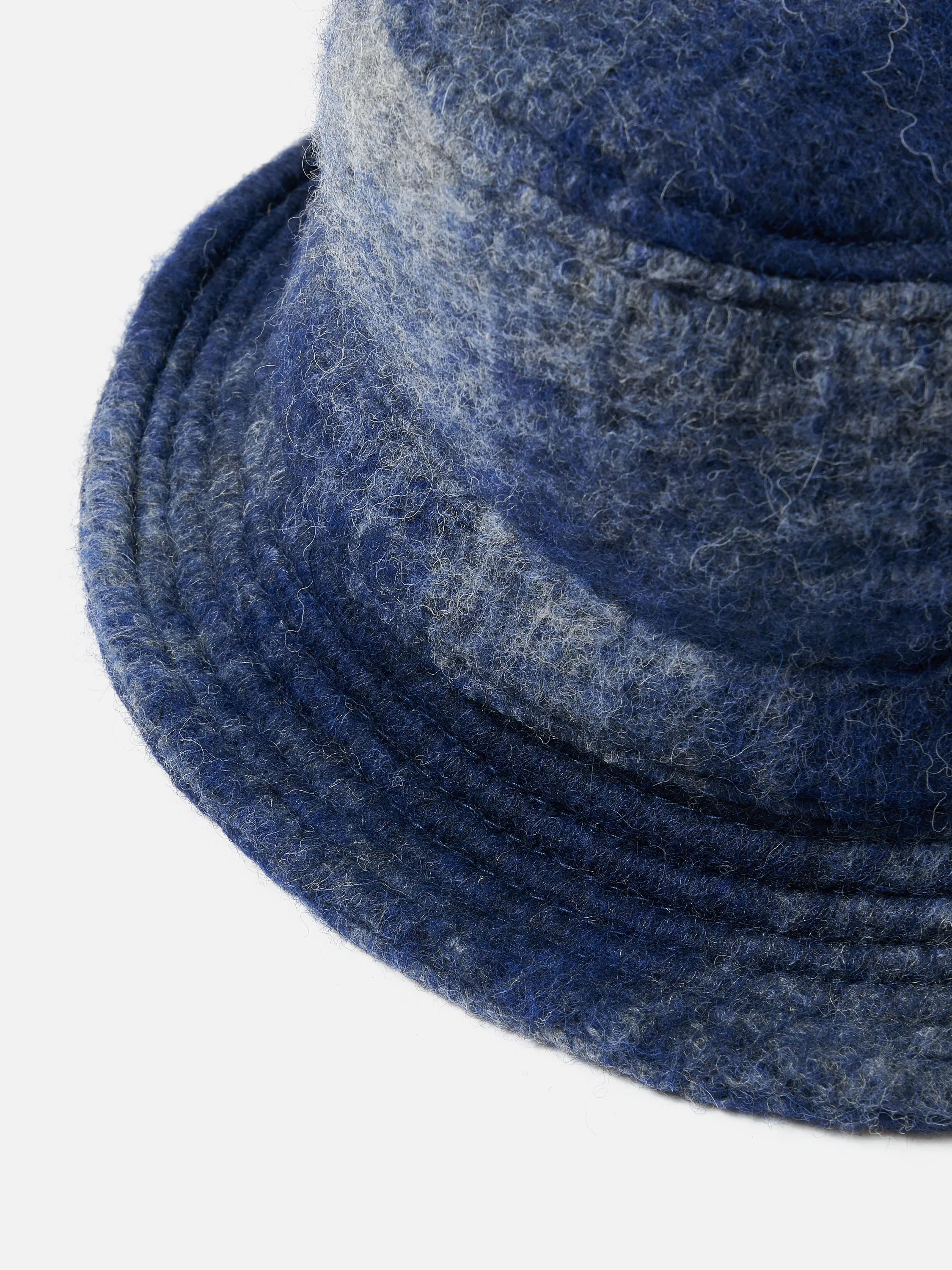 Universal Works Bucket Hat in Navy/Grey Fresco Fleece sold by Universal Works product image thumbnail 3