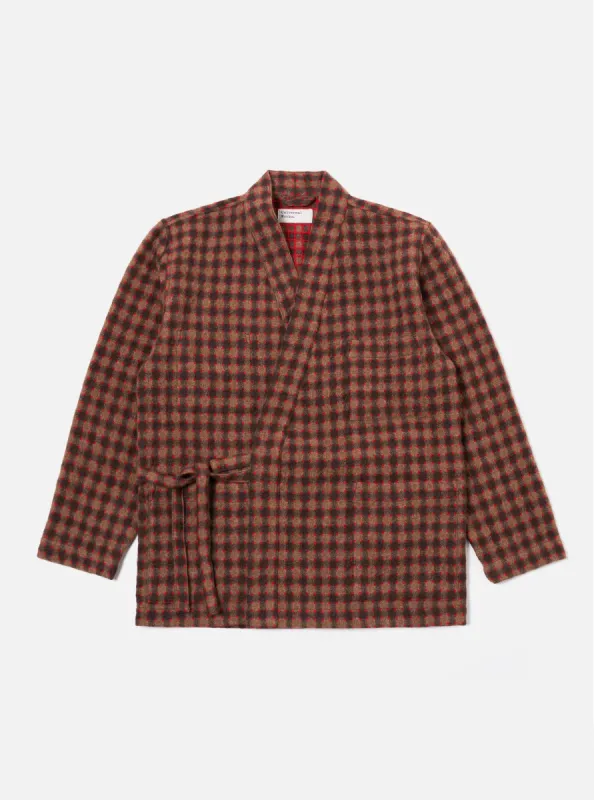 Universal Works Kyoto Work Jacket in Brown Wool Alpaca Mix sold by Universal Works