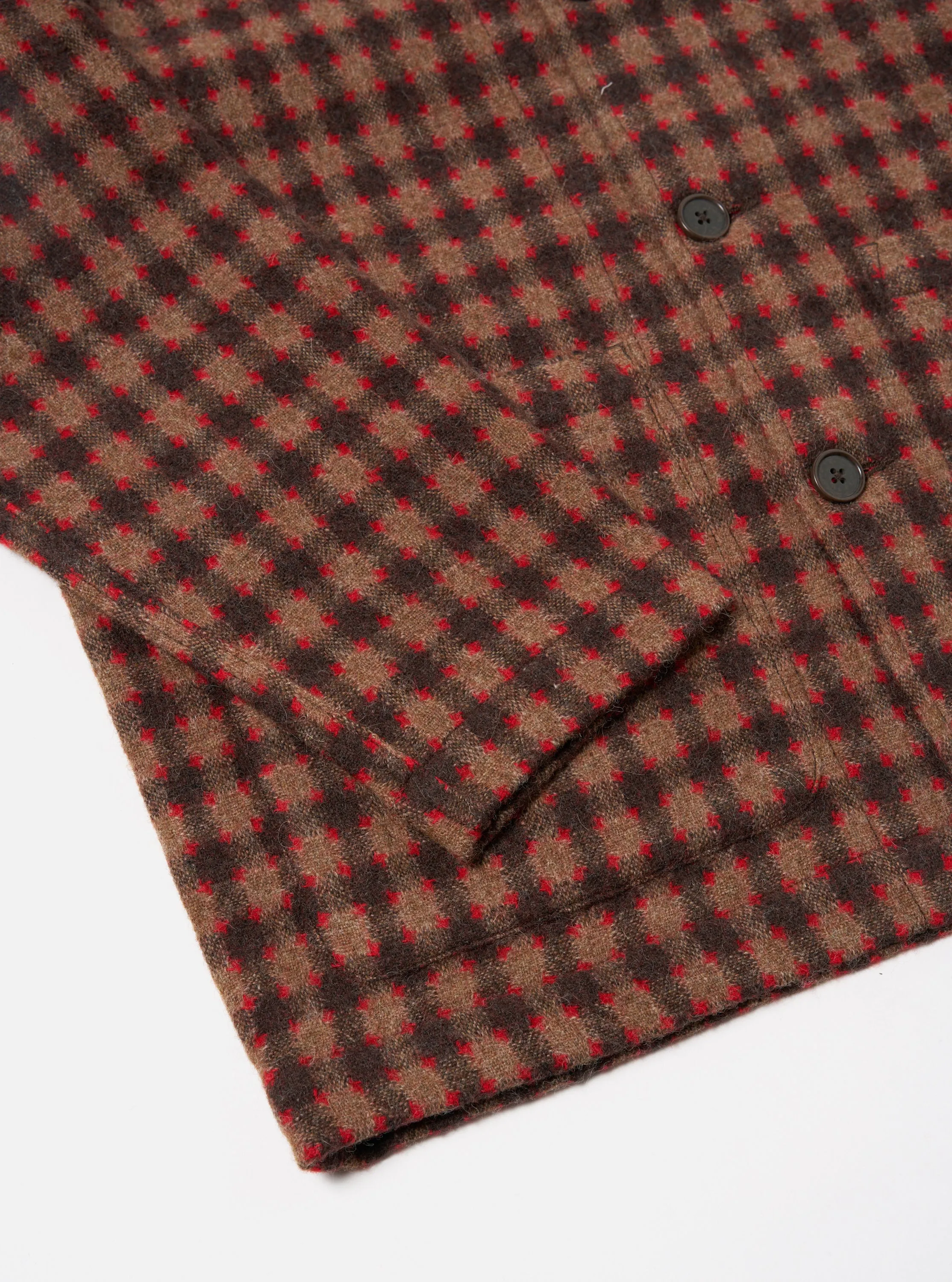 Universal Works Bakers Overshirt in Brown Wool Alpaca Mix sold by Universal Works product image thumbnail 4