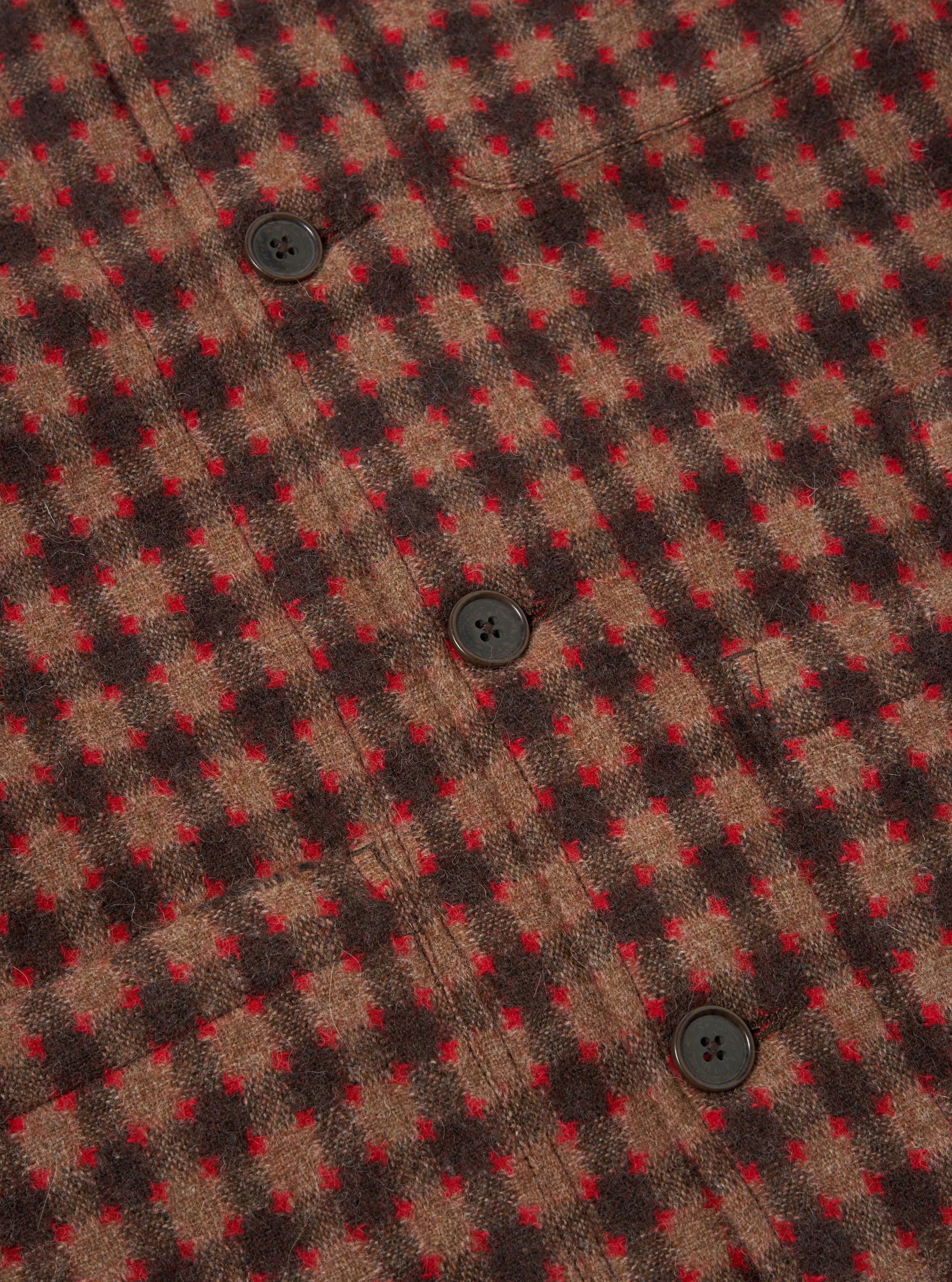 Universal Works Bakers Overshirt in Brown Wool Alpaca Mix sold by Universal Works product image thumbnail 3