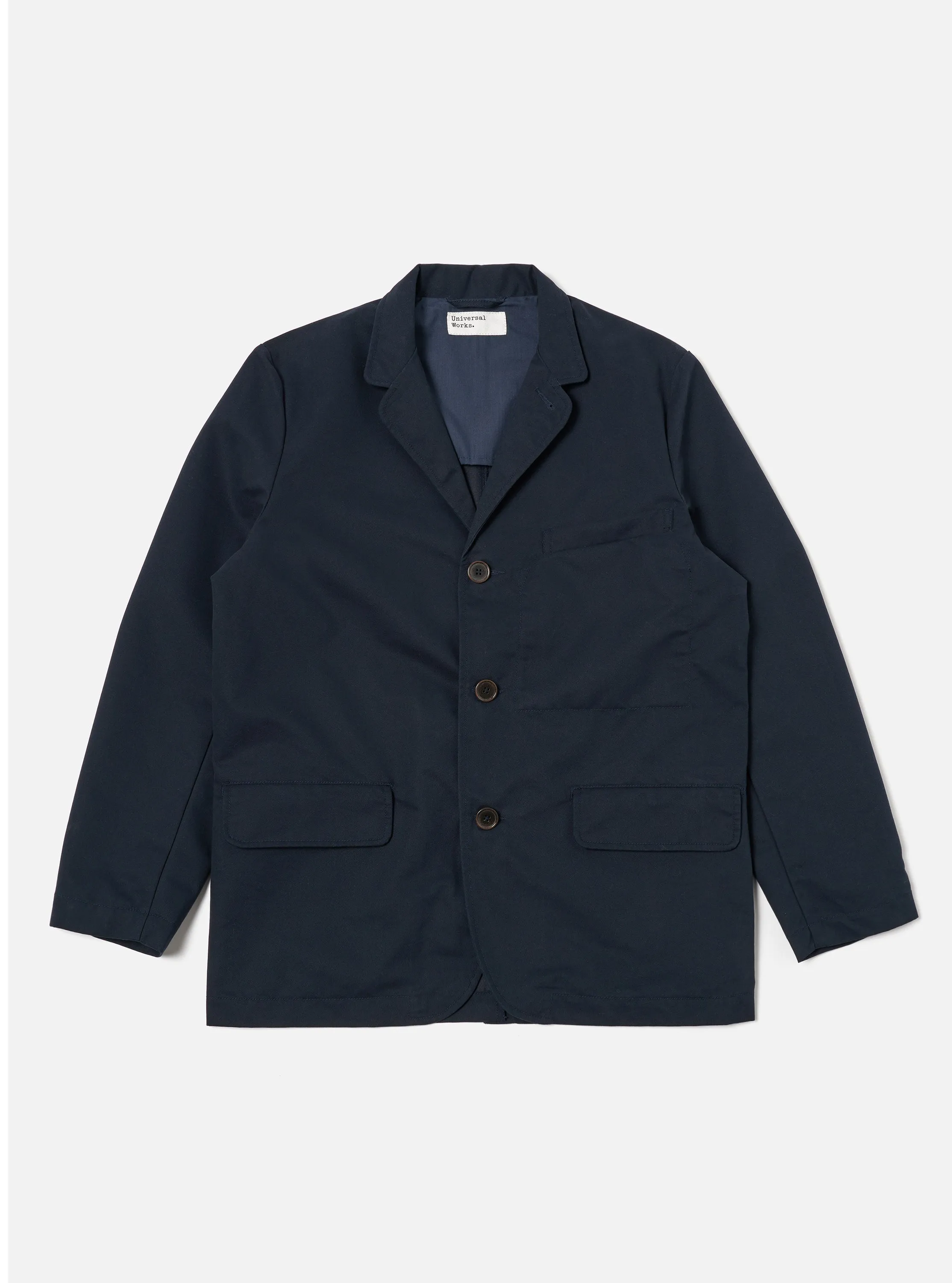 Universal Works Capitol Jacket in Navy Brushed Polytech sold by Universal Works
