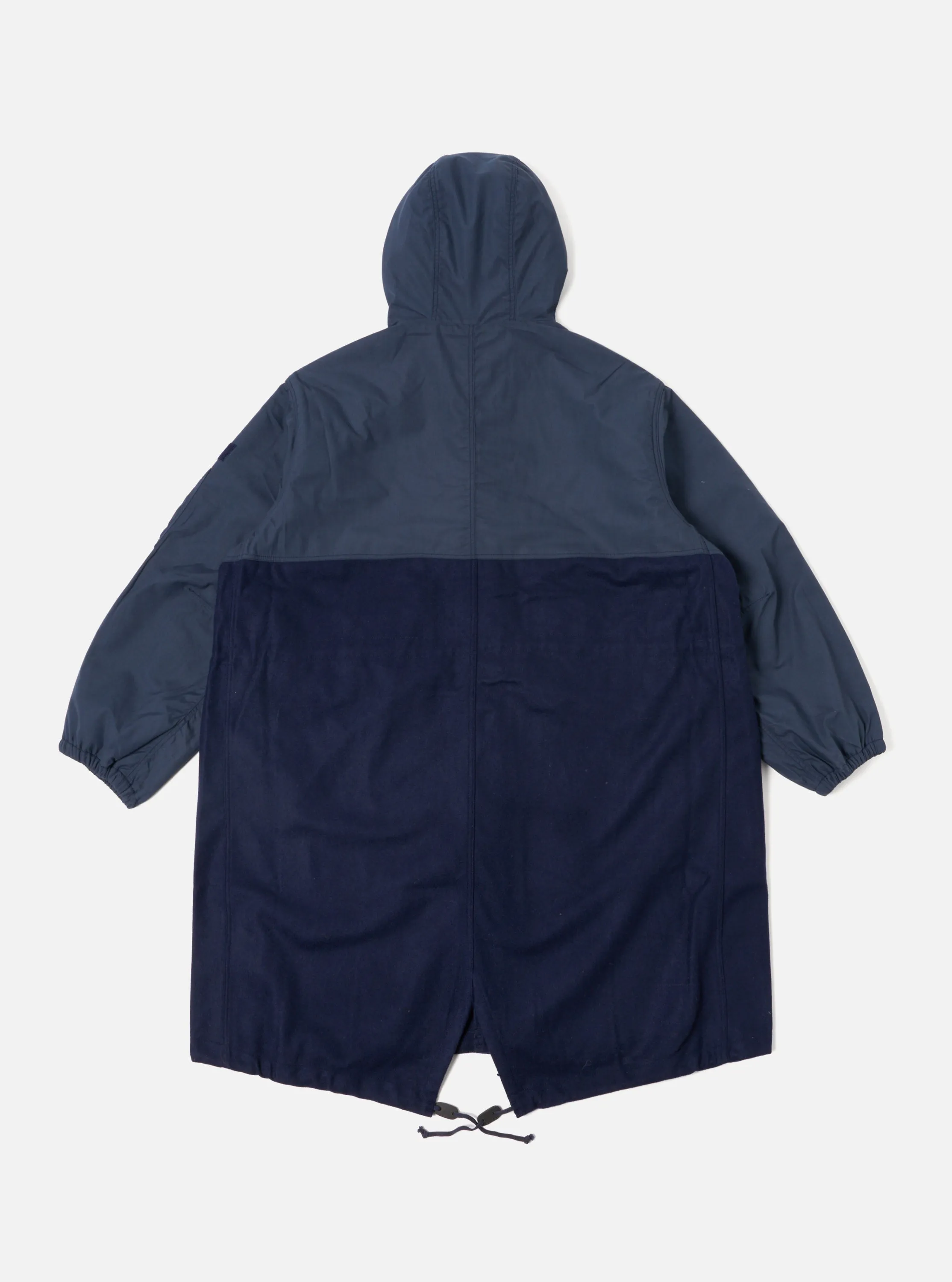 Universal Works Beach Parka II in Navy Melton/Recycled Polytech sold by Universal Works product image thumbnail 2