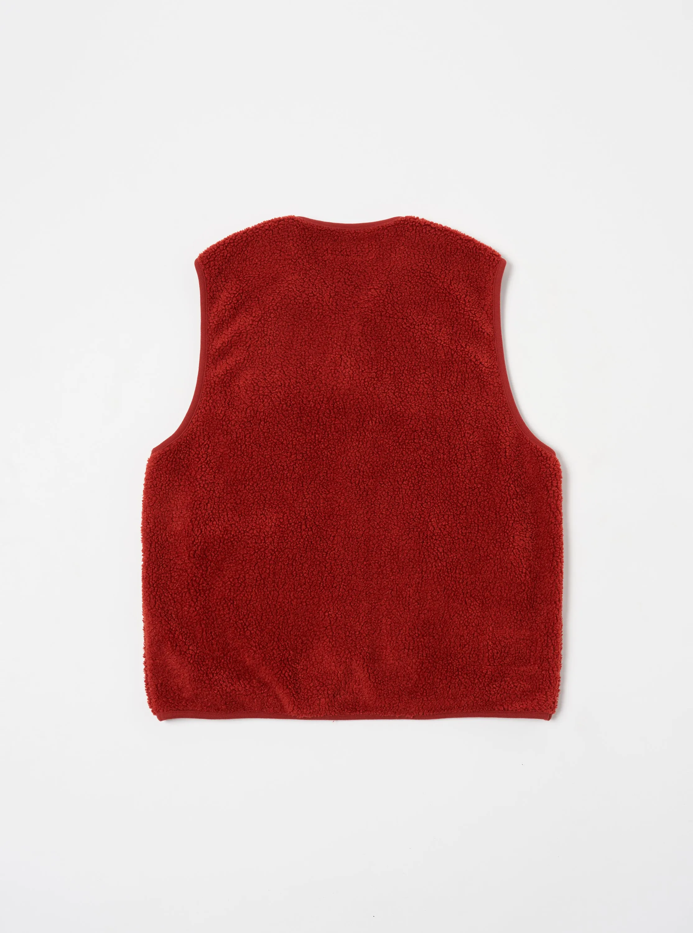 Universal Works Zip Gilet in Orange Mountain Fleece sold by Universal Works product image thumbnail 2