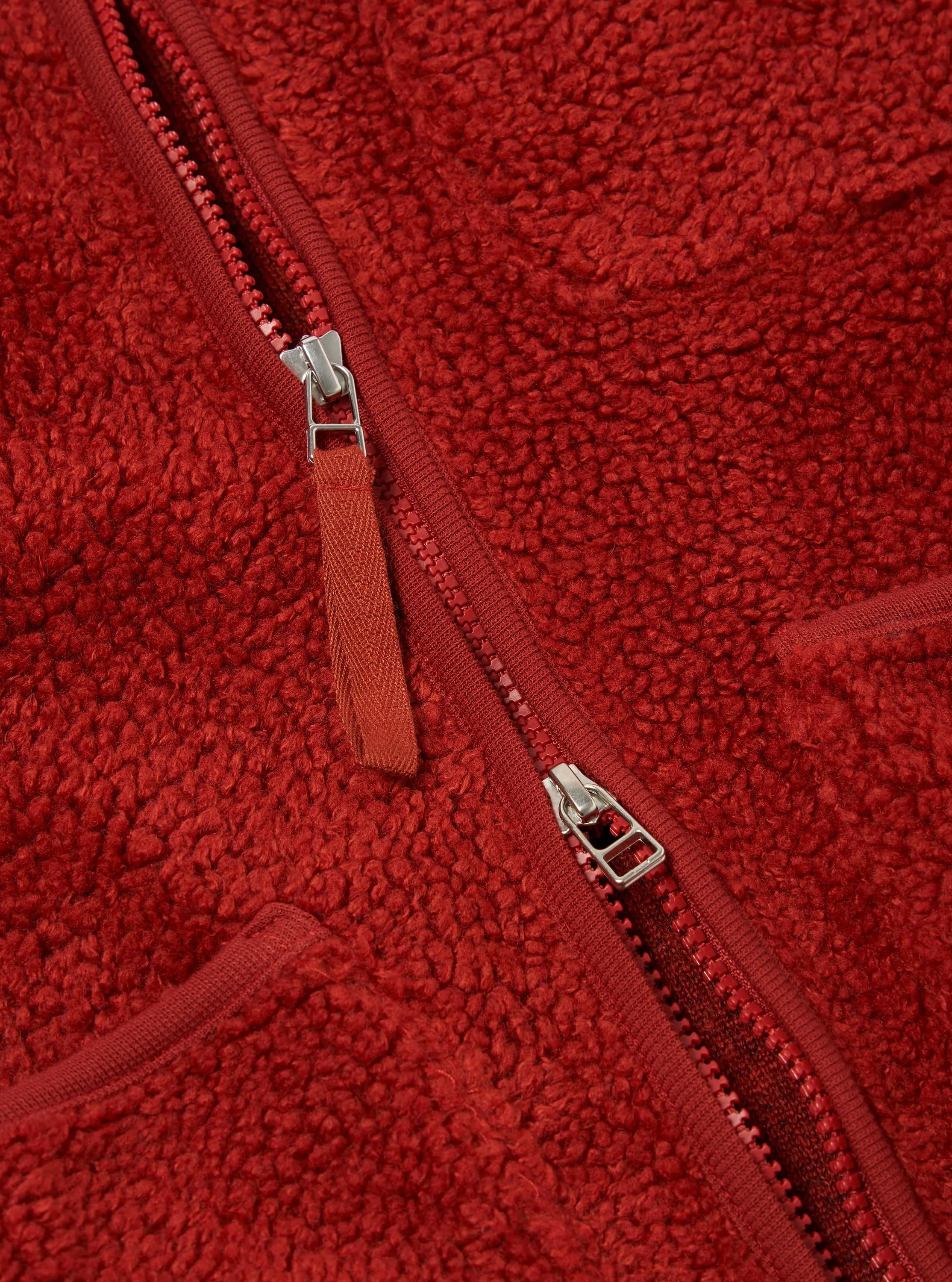 Universal Works Zip Gilet in Orange Mountain Fleece sold by Universal Works product image thumbnail 4