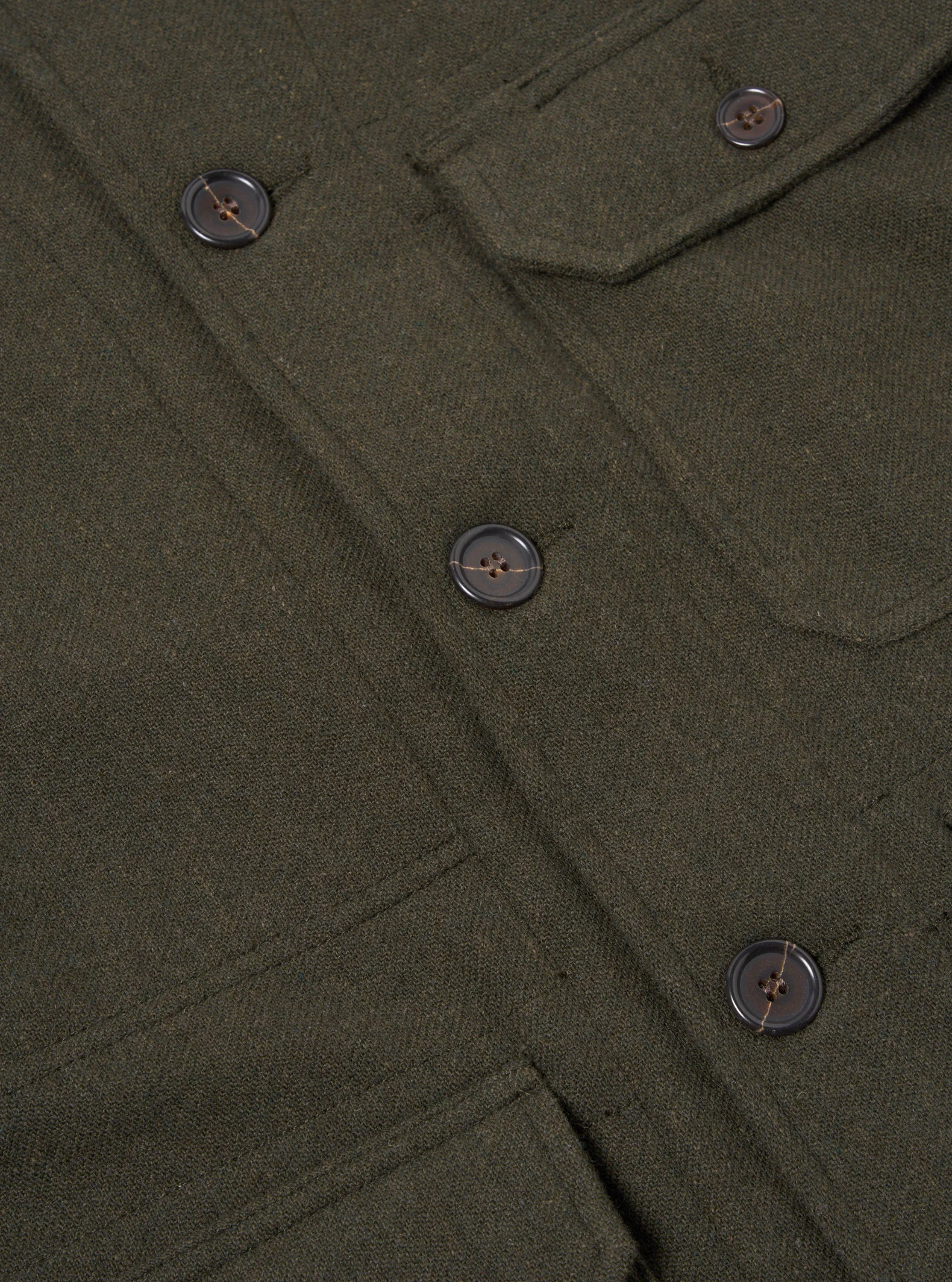 Universal Works Utility Jacket in Olive Recycled Soft Wool sold by Universal Works product image thumbnail 4
