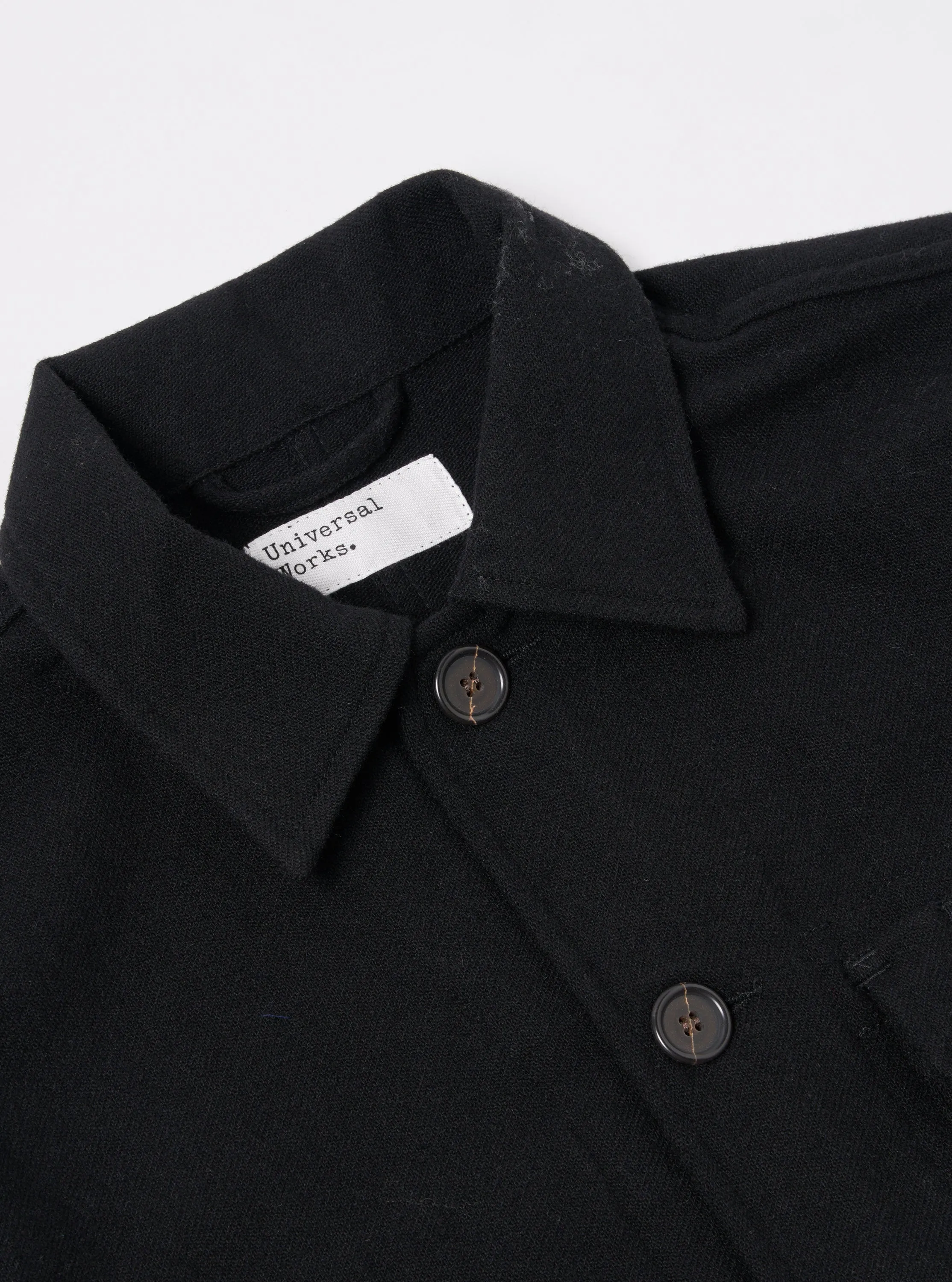 Universal Works Utility Jacket in Black Recycled Soft Wool sold by Universal Works product image thumbnail 3