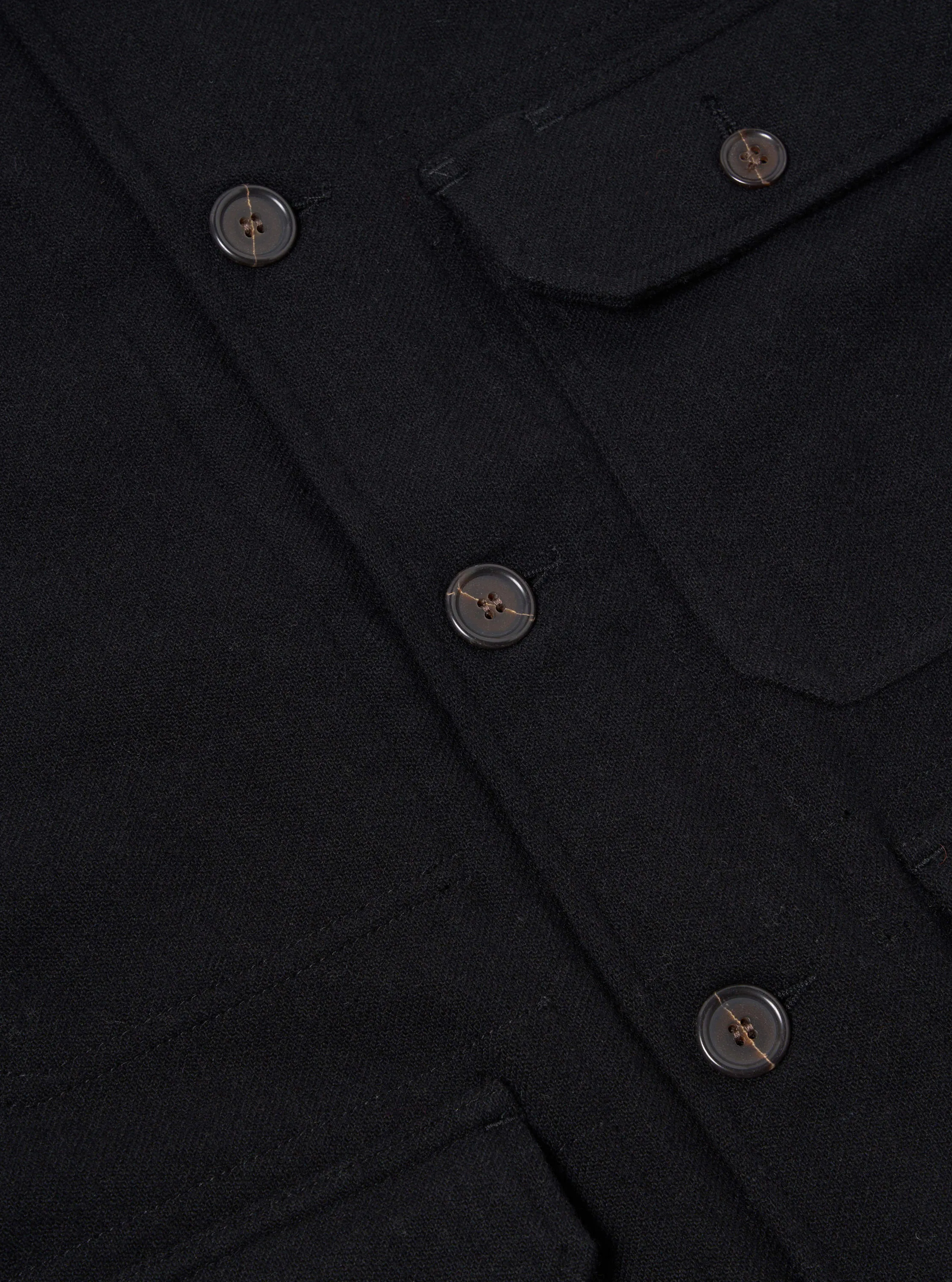 Universal Works Utility Jacket in Black Recycled Soft Wool sold by Universal Works product image thumbnail 4