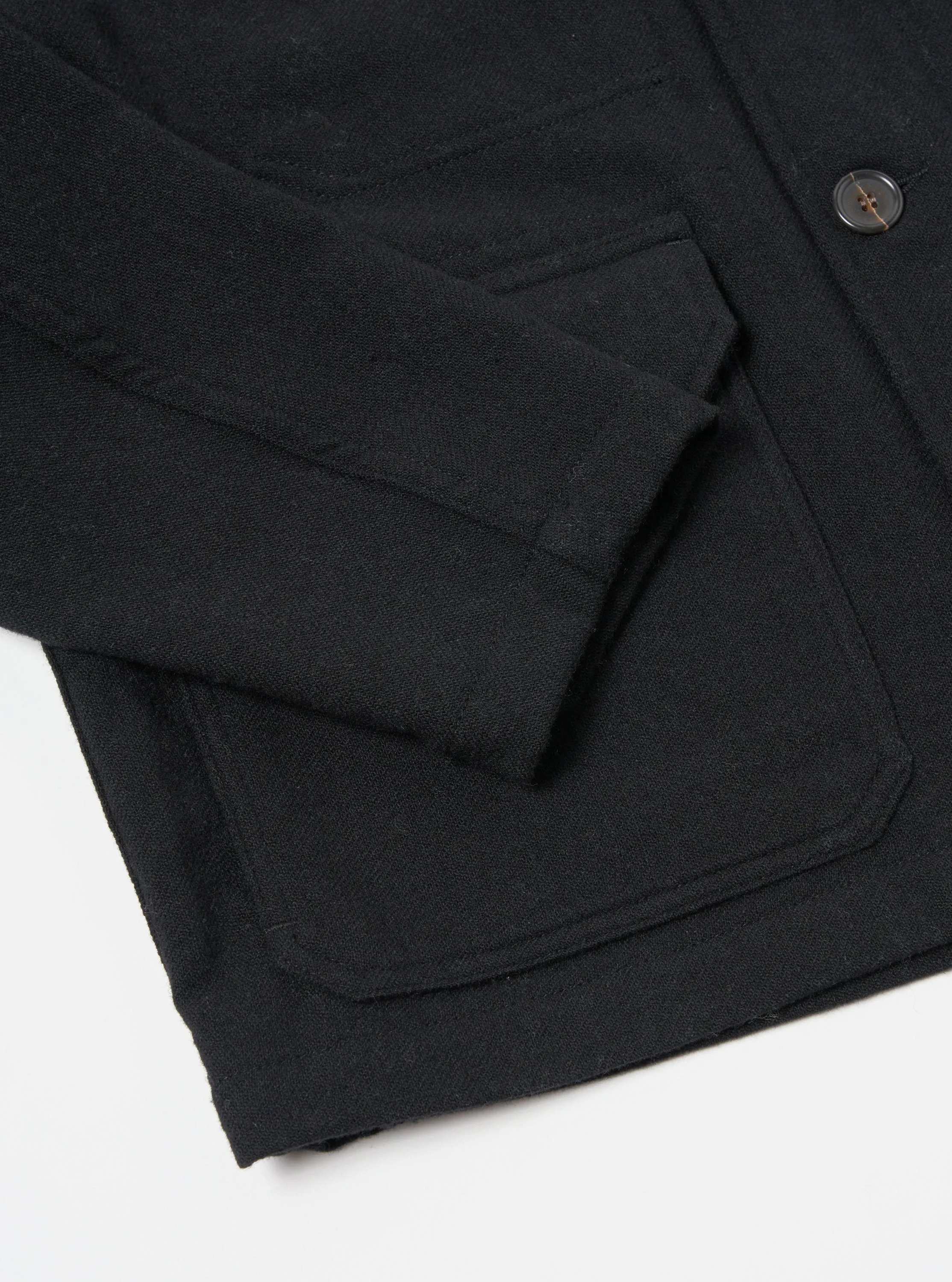 Universal Works Utility Jacket in Black Recycled Soft Wool sold by Universal Works product image thumbnail 5