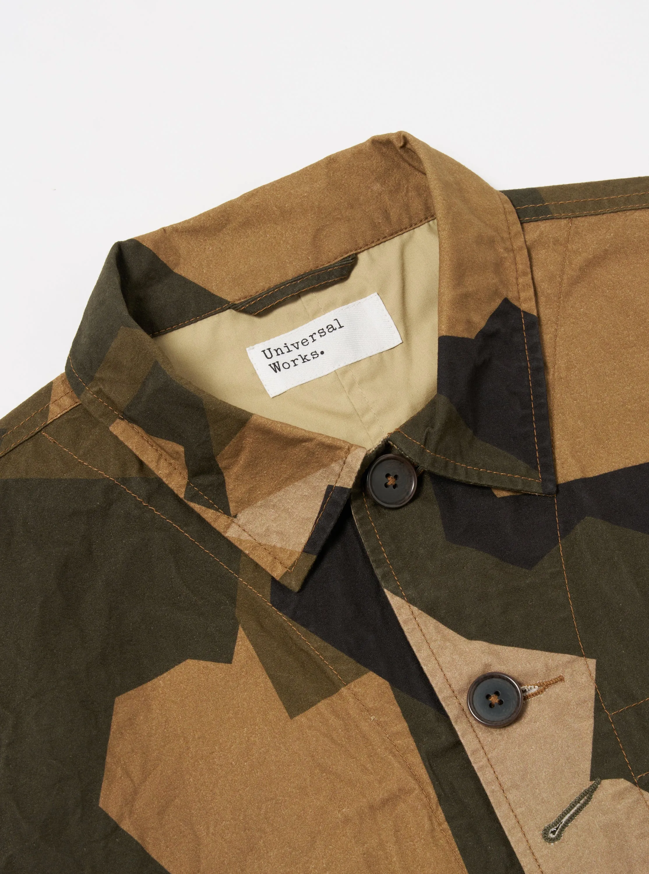 Universal Works Utility Jacket in Brown Swedish Camo sold by Universal Works product image thumbnail 3