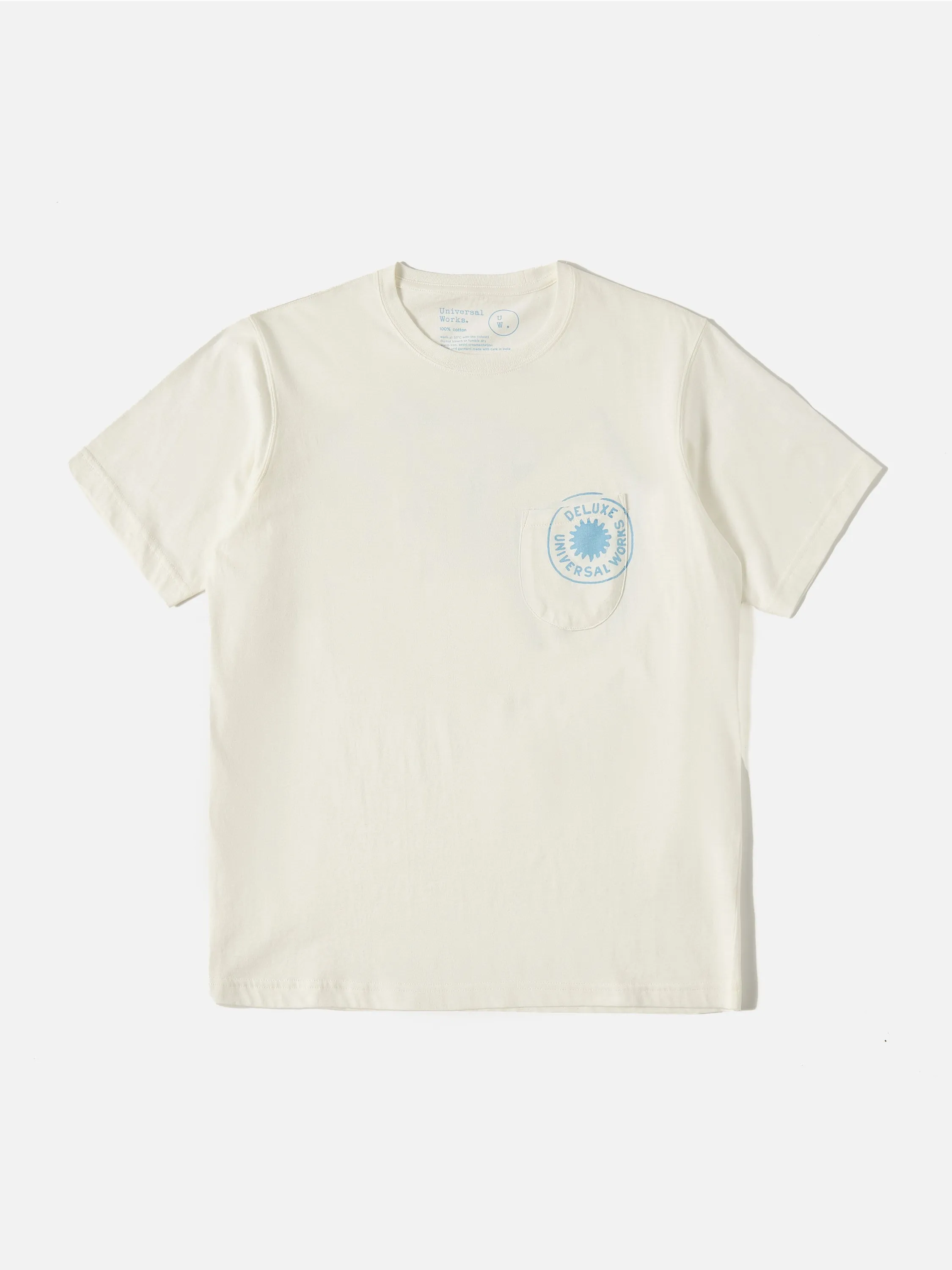 Universal Works Print Pocket Tee in Ecru Single Jersey Deluxe sold by Universal Works product image thumbnail 4
