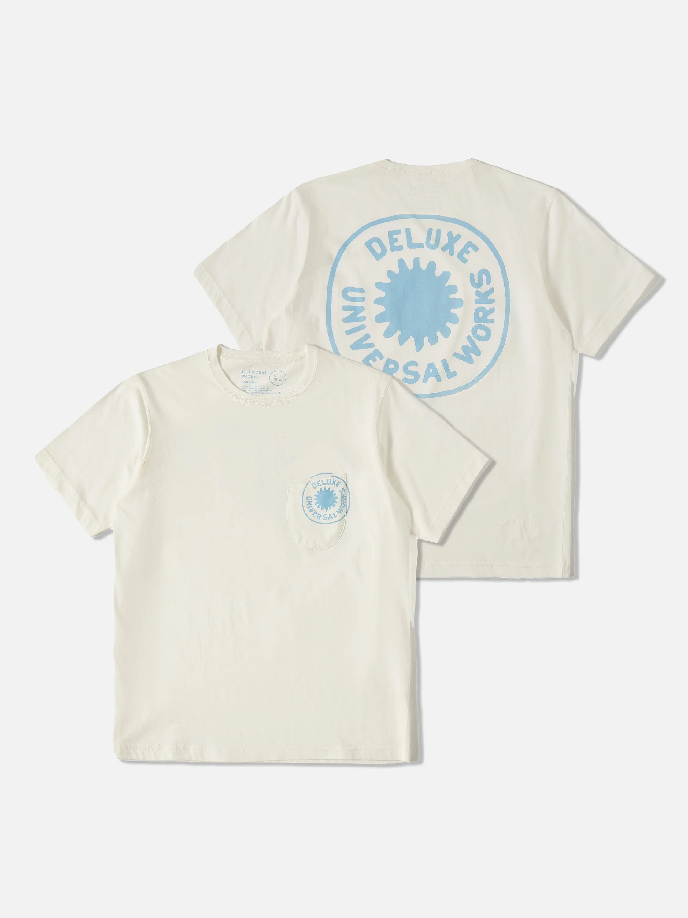 Universal Works Print Pocket Tee in Ecru Single Jersey Deluxe sold by Universal Works product image thumbnail 3