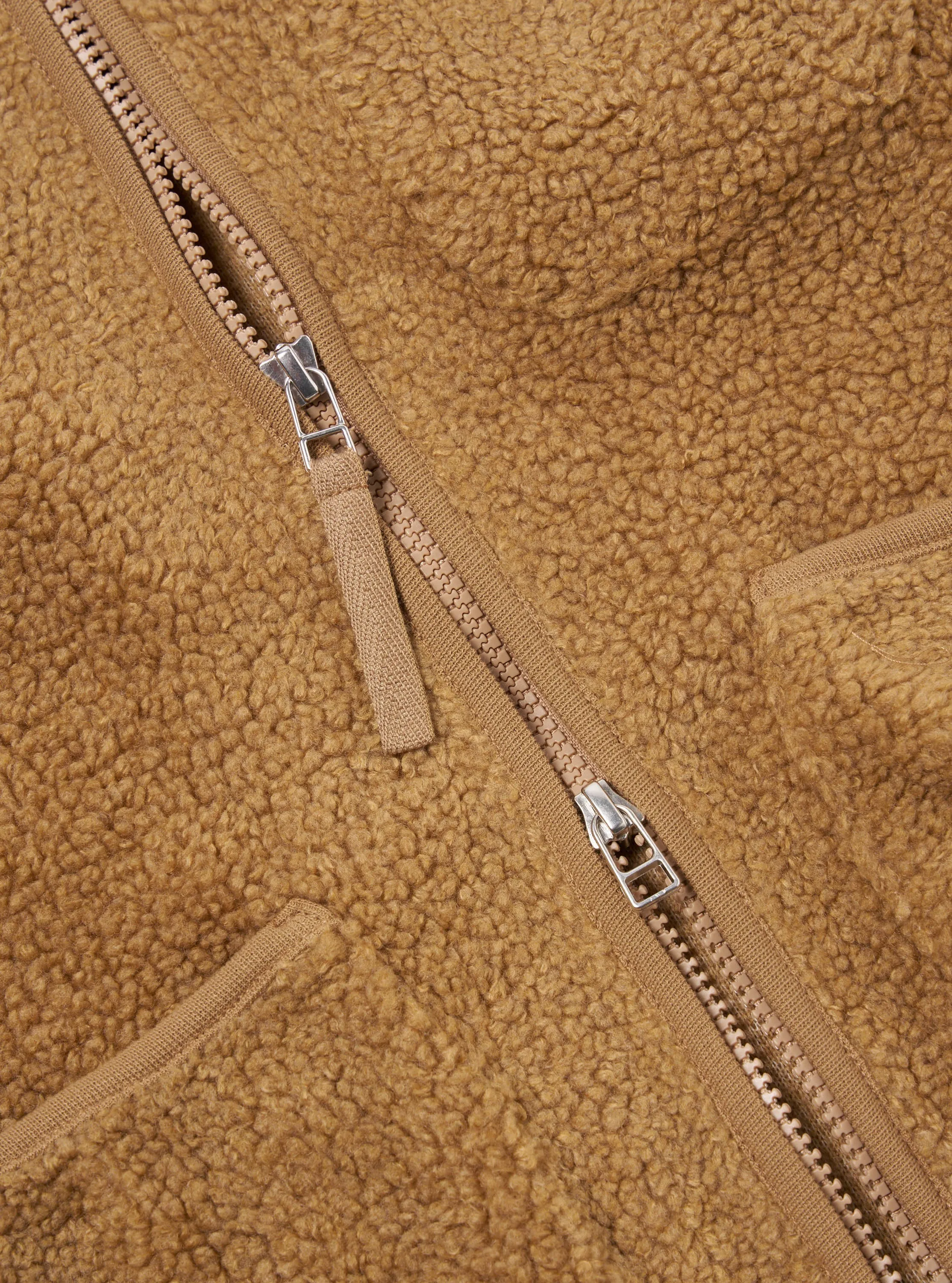 Universal Works Zip Gilet in Sand Mountain Fleece sold by Universal Works product image thumbnail 4