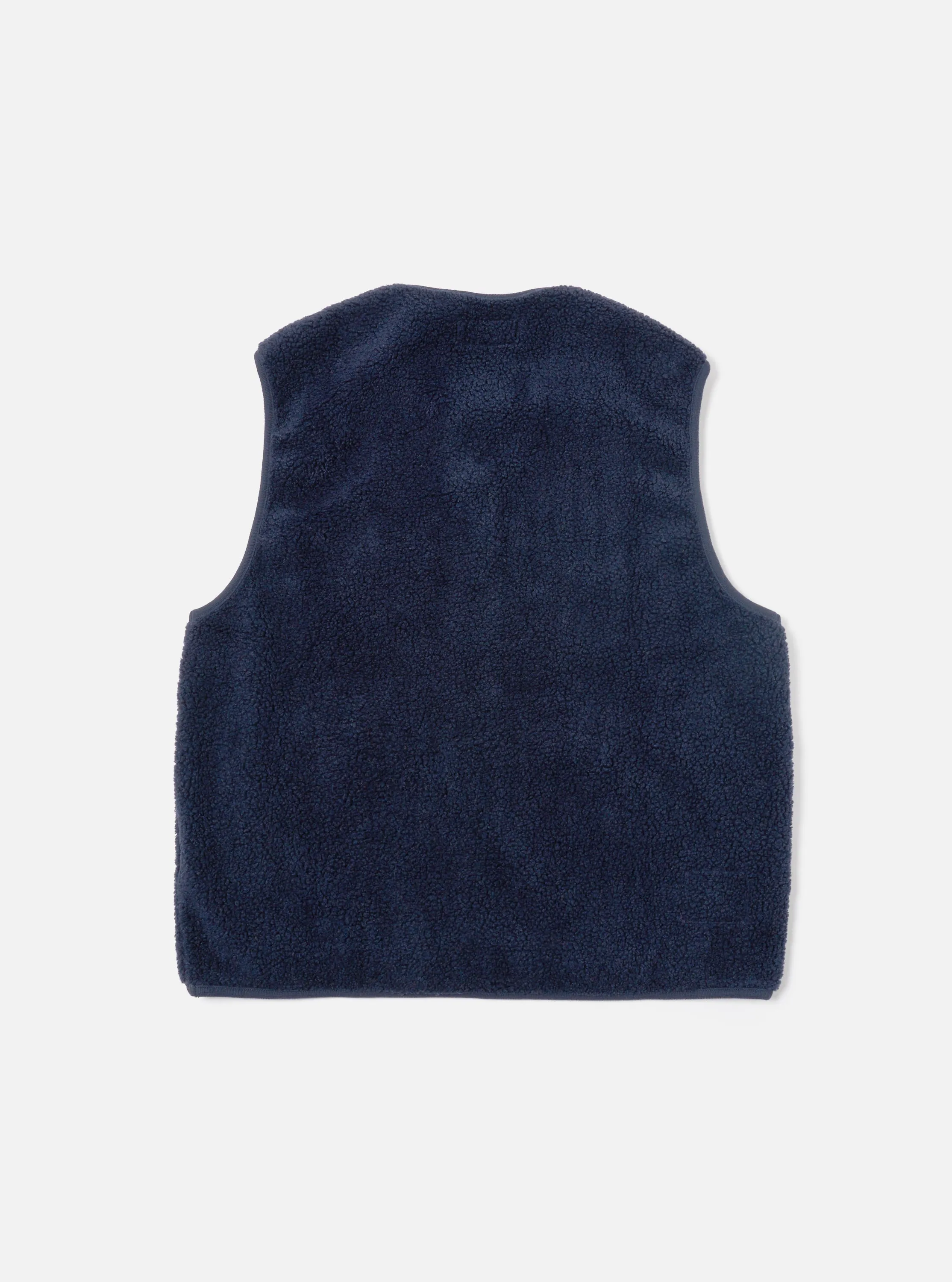 Universal Works Zip Gilet in Navy Mountain Fleece sold by Universal Works product image thumbnail 2