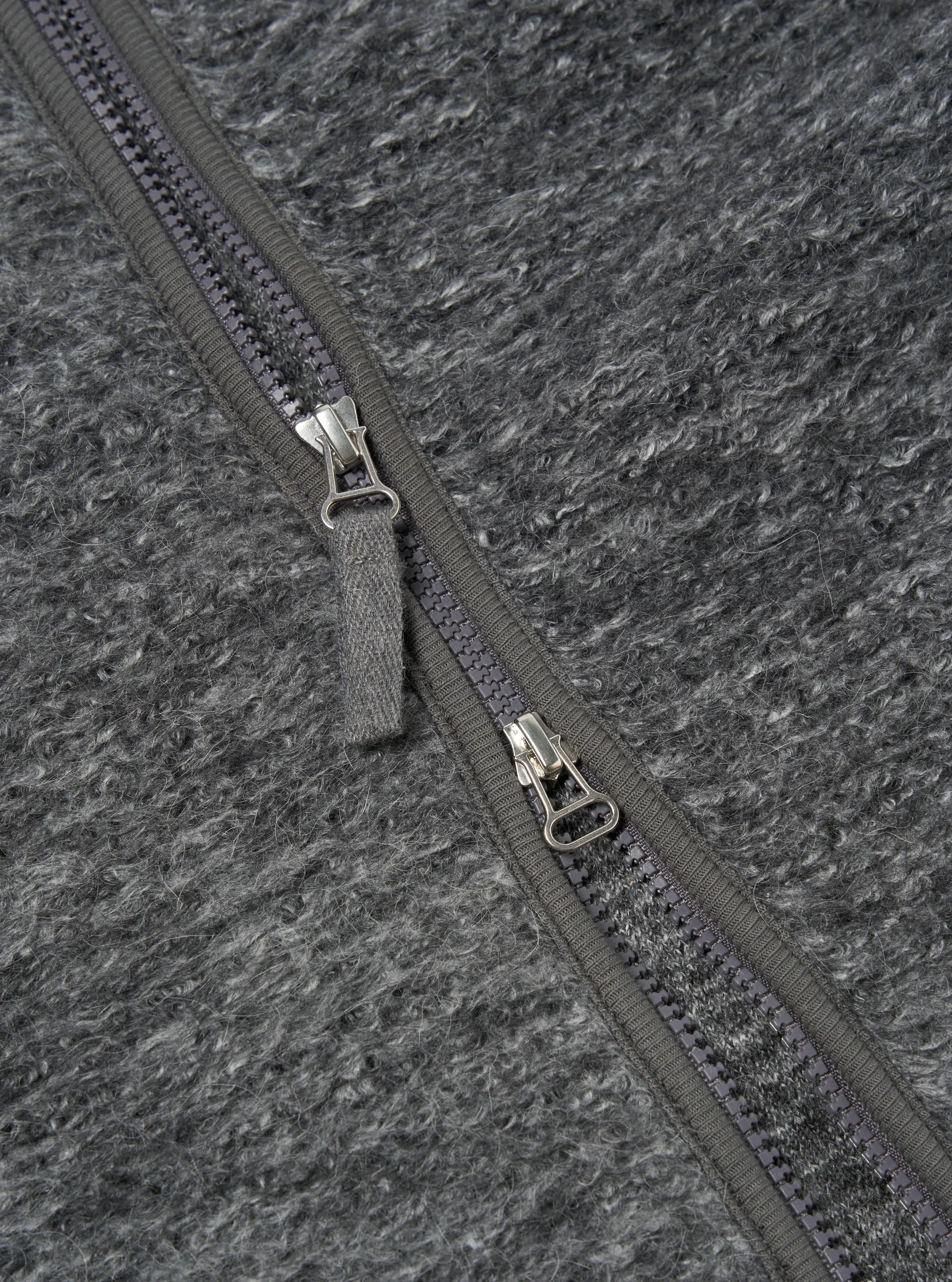 Universal Works Climbing Jacket in Grey Teddy Fleece sold by Universal Works product image thumbnail 4