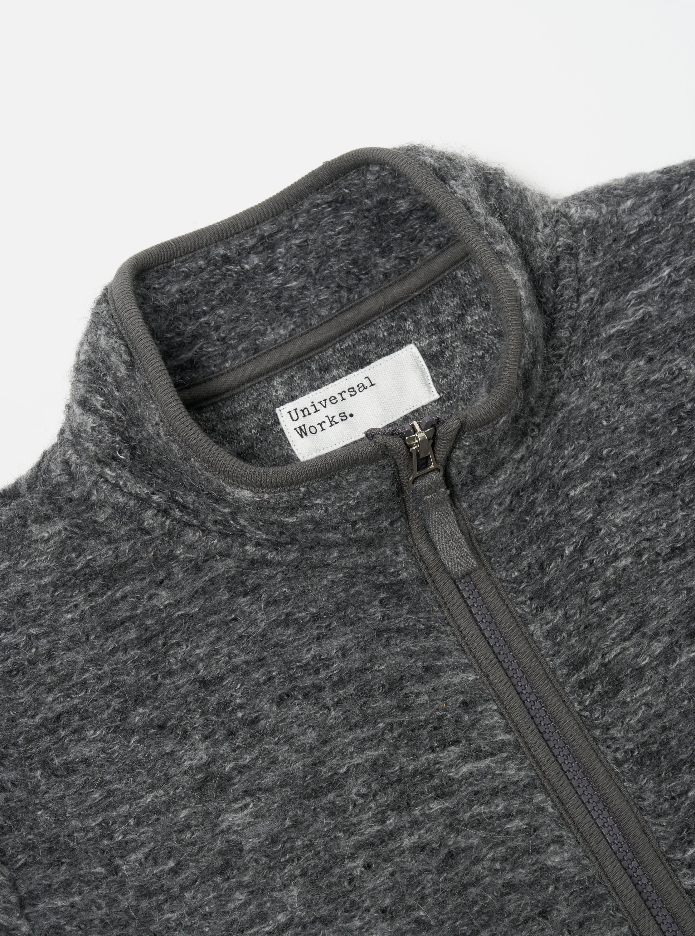 Universal Works Climbing Jacket in Grey Teddy Fleece sold by Universal Works product image thumbnail 3