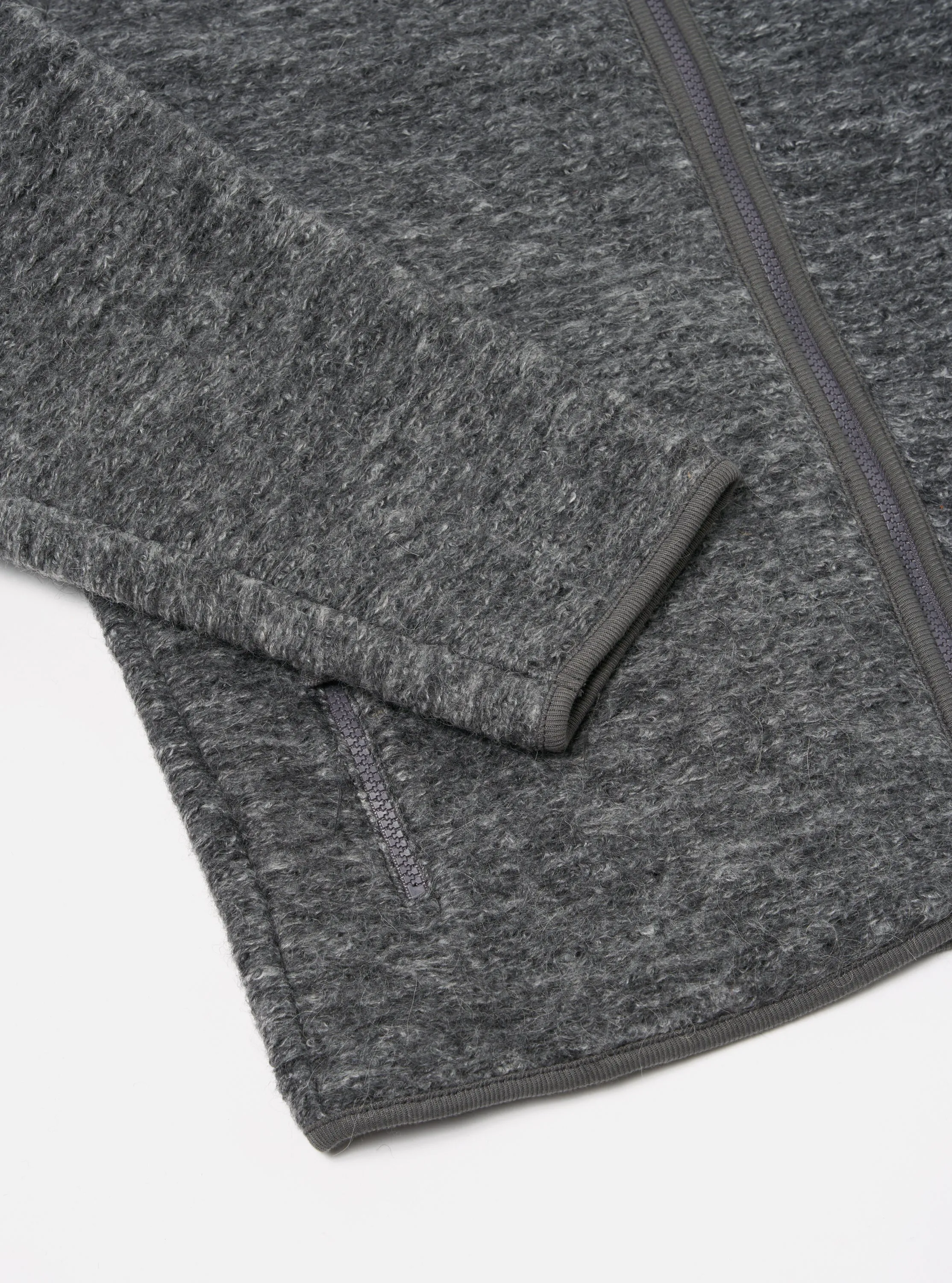 Universal Works Climbing Jacket in Grey Teddy Fleece sold by Universal Works product image thumbnail 5