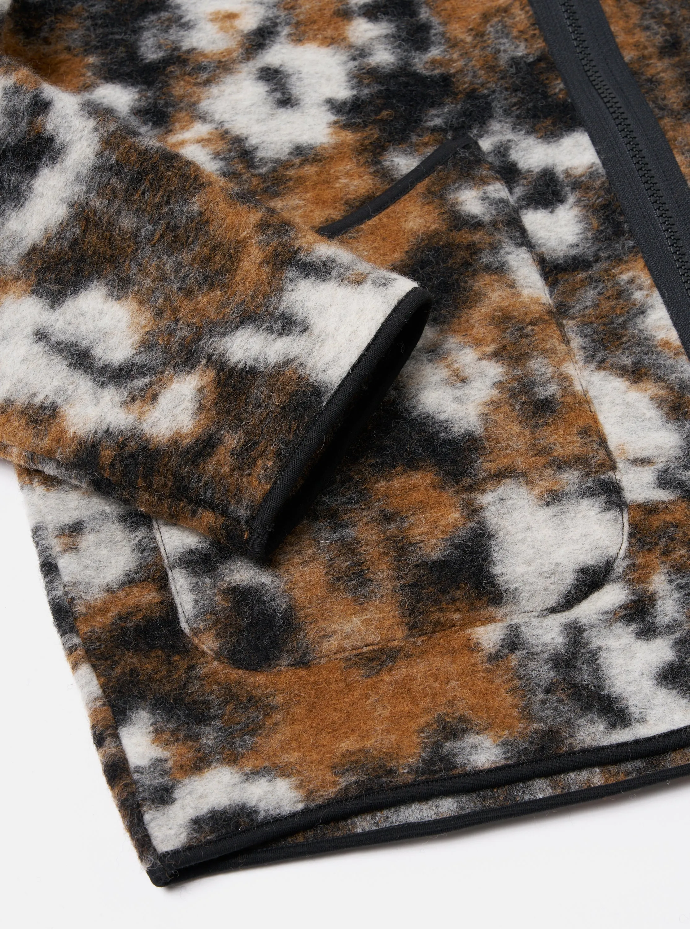 Universal Works Zip Liner Jacket in Brown Ylang Flower Fleece sold by Universal Works product image thumbnail 5