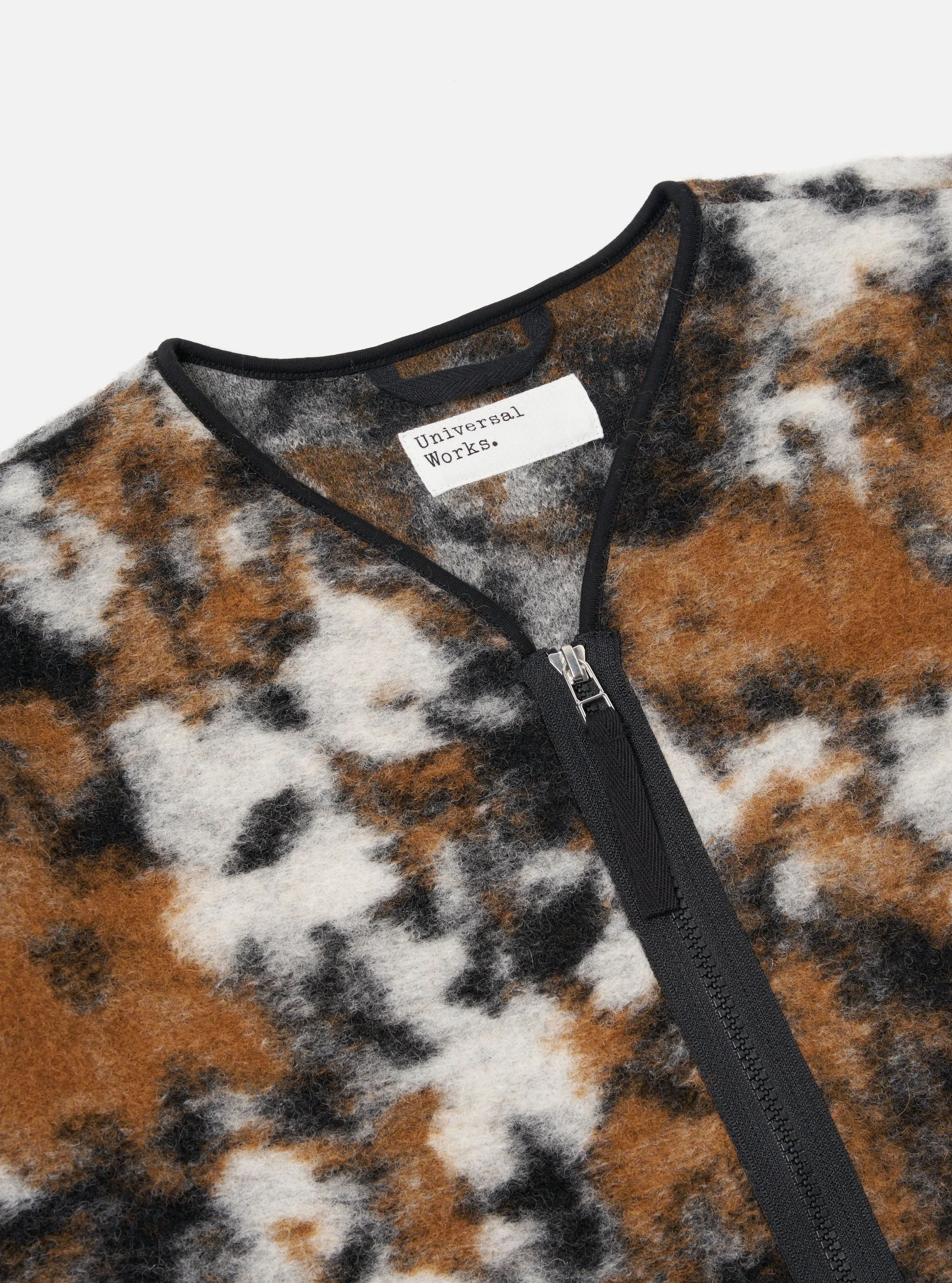 Universal Works Zip Liner Jacket in Brown Ylang Flower Fleece sold by Universal Works product image thumbnail 3