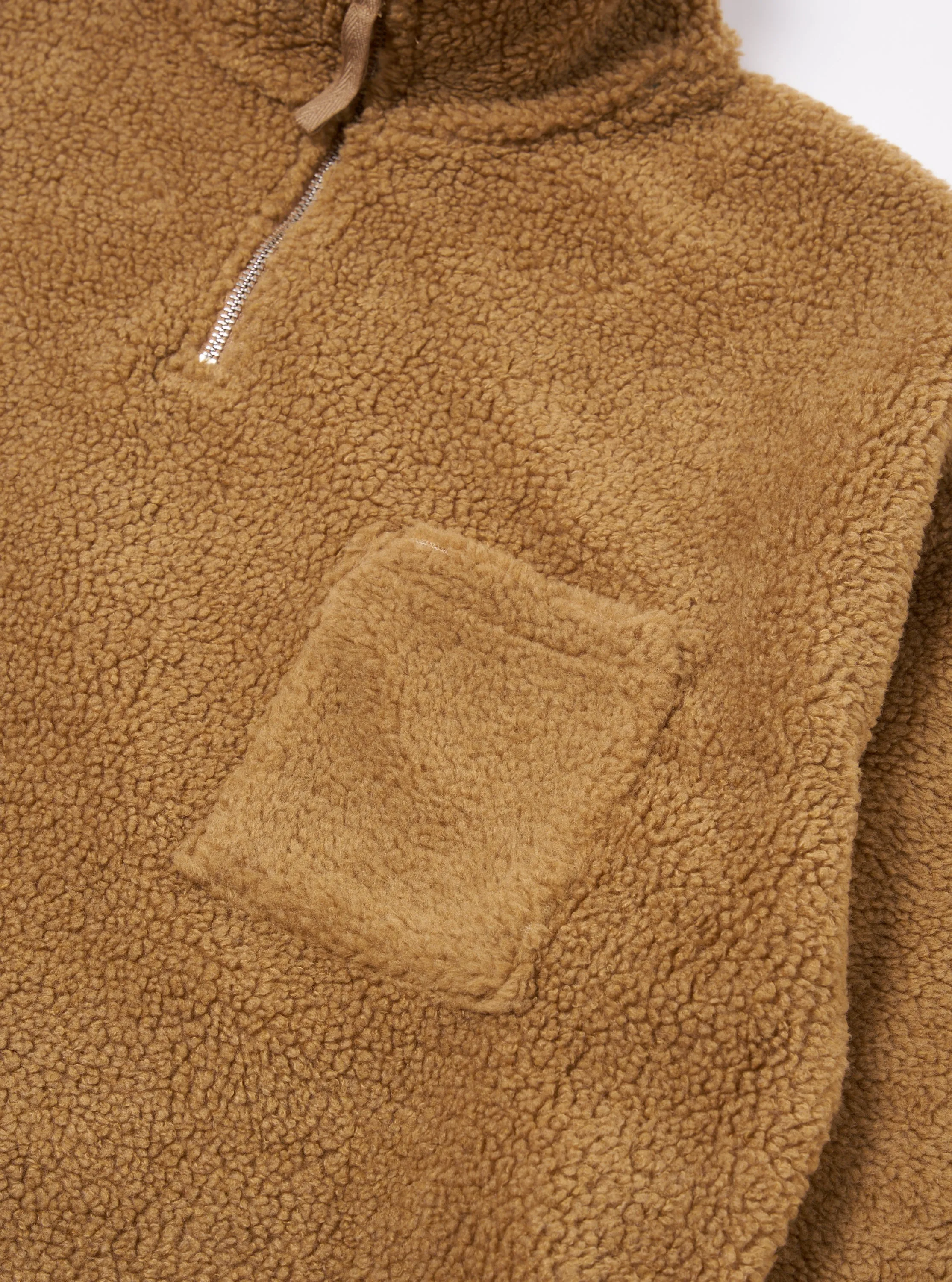 Universal Works Ramsay Quarter Zip in Sand Mountain Fleece sold by Universal Works product image thumbnail 4