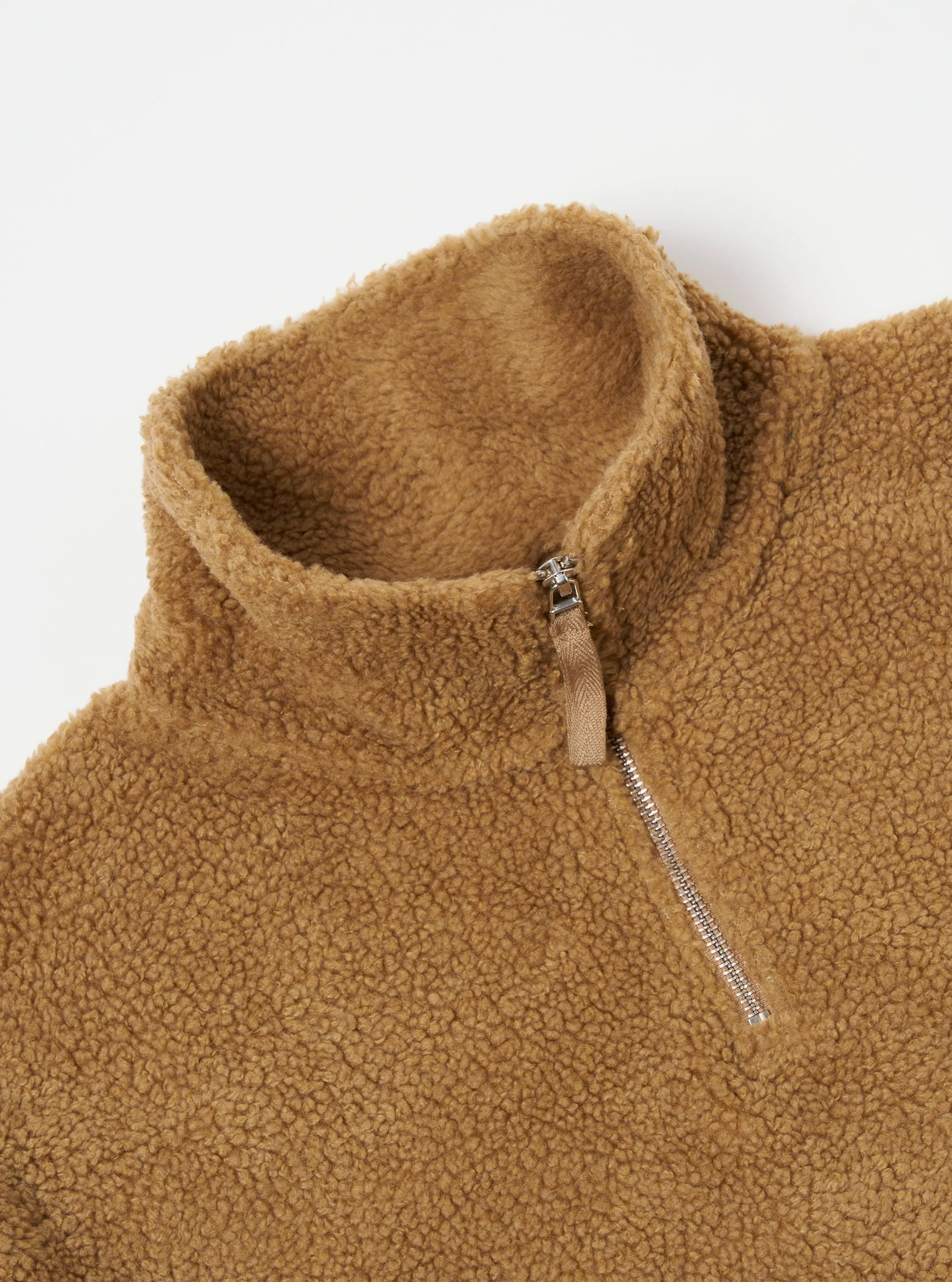 Universal Works Ramsay Quarter Zip in Sand Mountain Fleece sold by Universal Works product image thumbnail 3