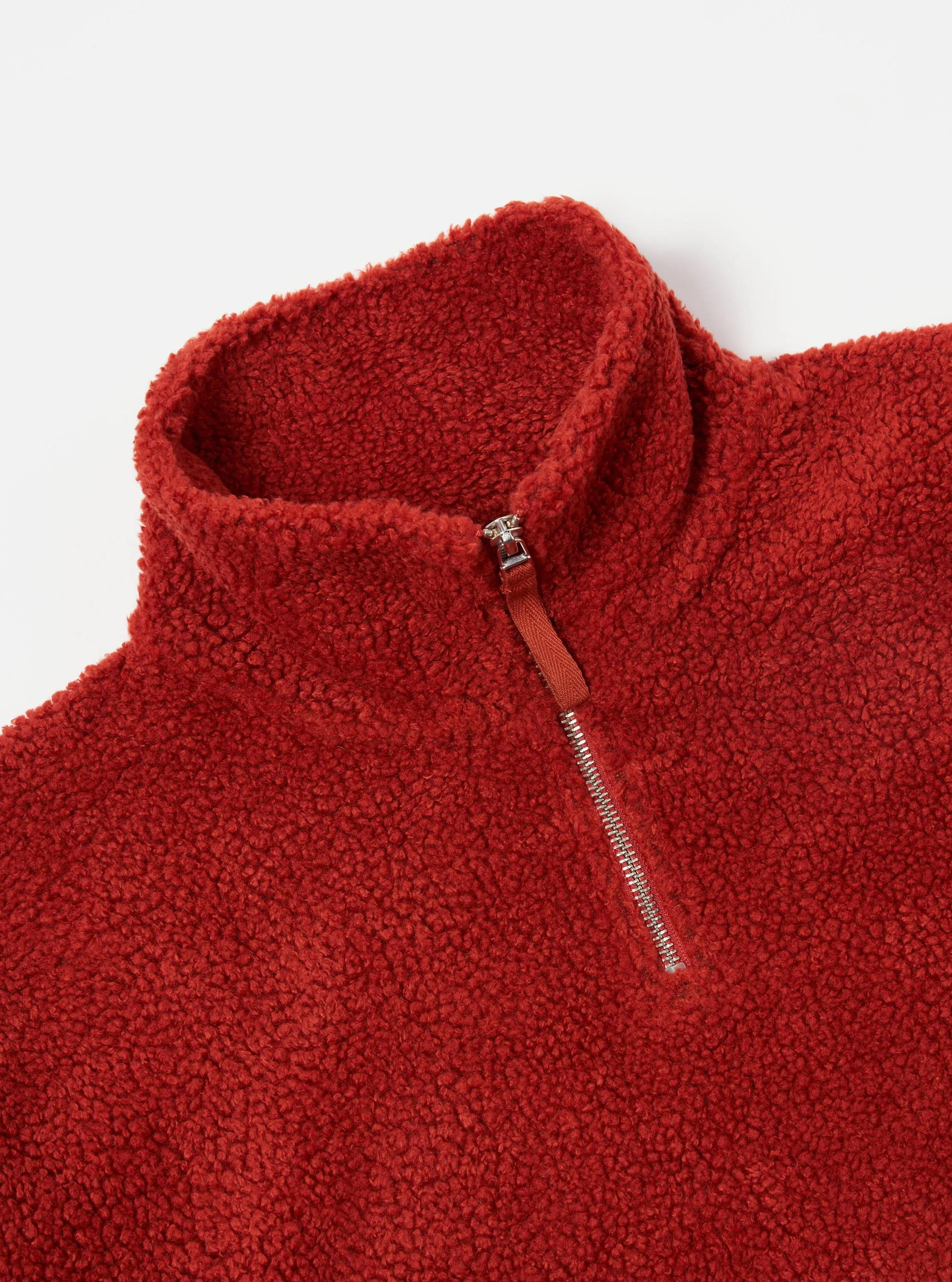 Universal Works Ramsay Quarter Zip in Orange Mountain Fleece sold by Universal Works product image thumbnail 3