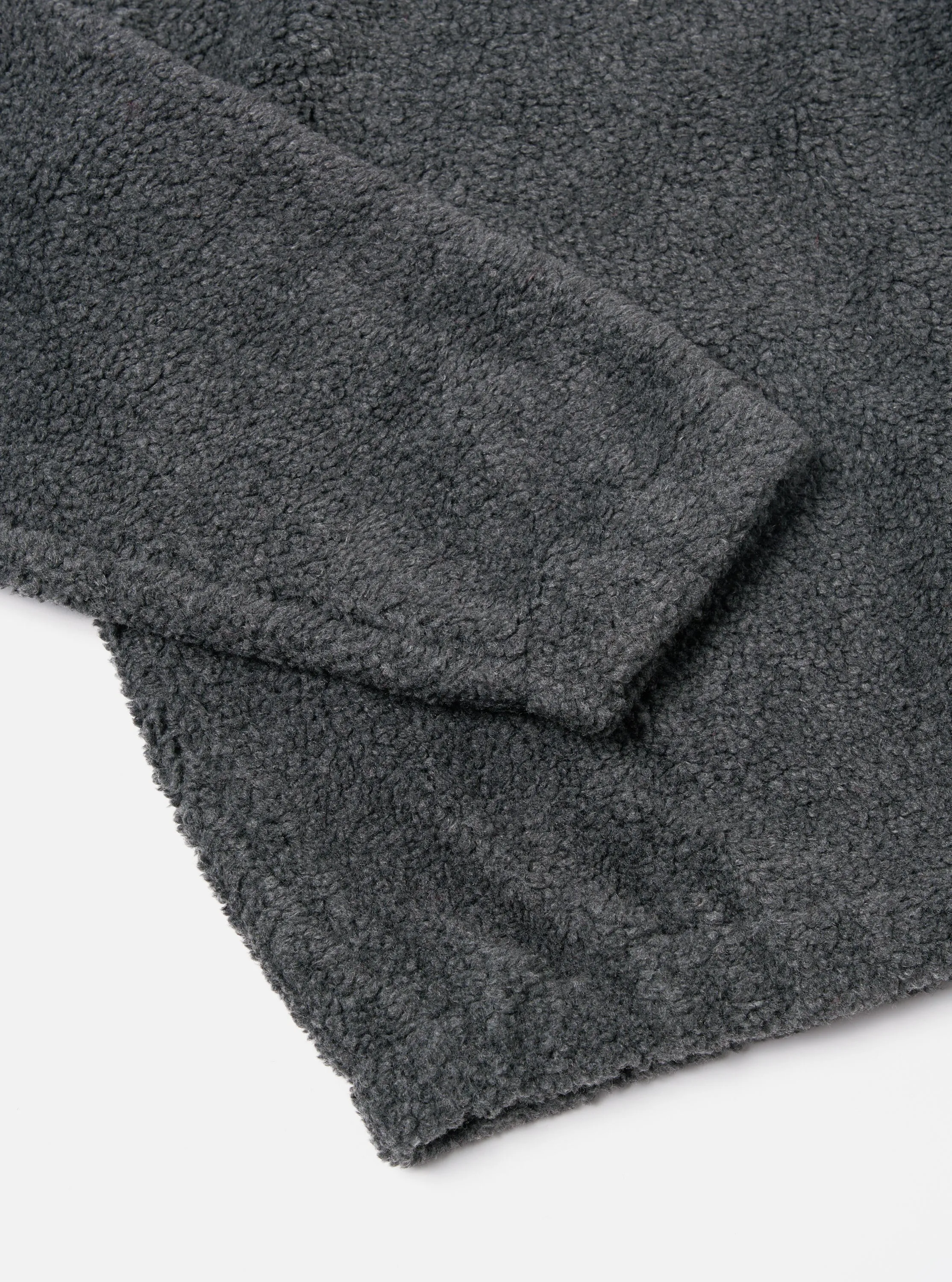 Universal Works Ramsay Quarter Zip in Charcoal Mountain Fleece sold by Universal Works product image thumbnail 5