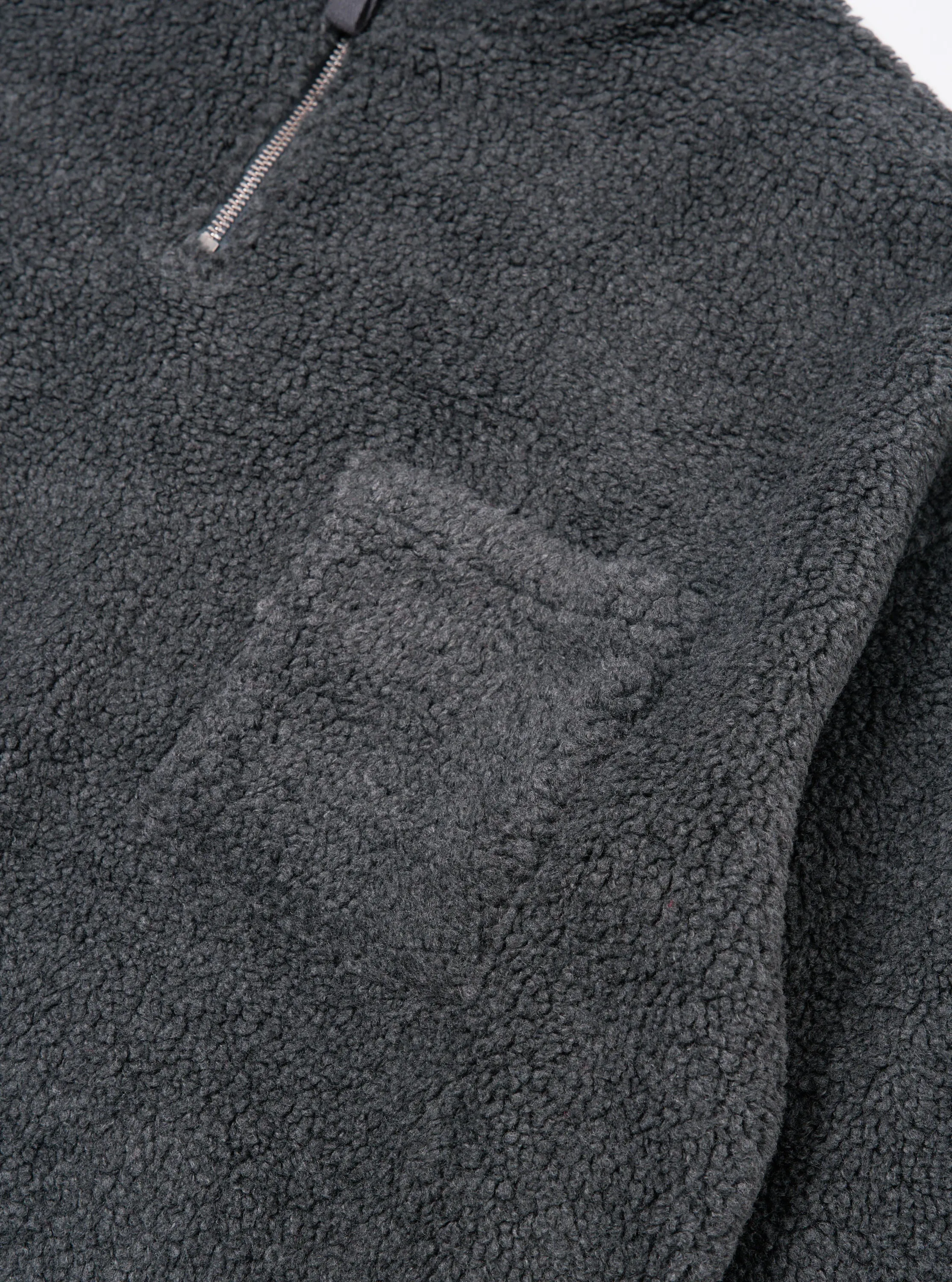 Universal Works Ramsay Quarter Zip in Charcoal Mountain Fleece sold by Universal Works product image thumbnail 4