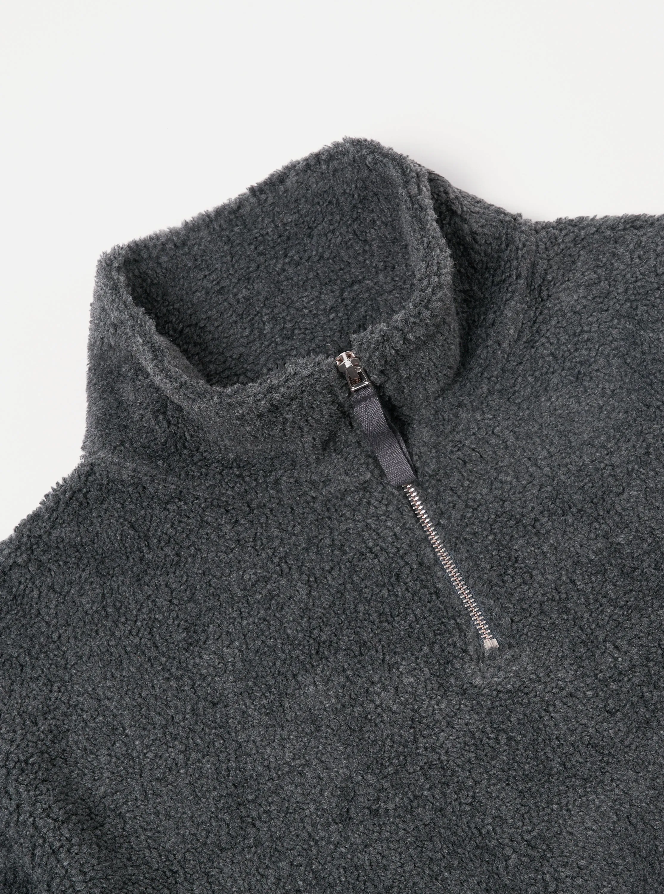 Universal Works Ramsay Quarter Zip in Charcoal Mountain Fleece sold by Universal Works product image thumbnail 3