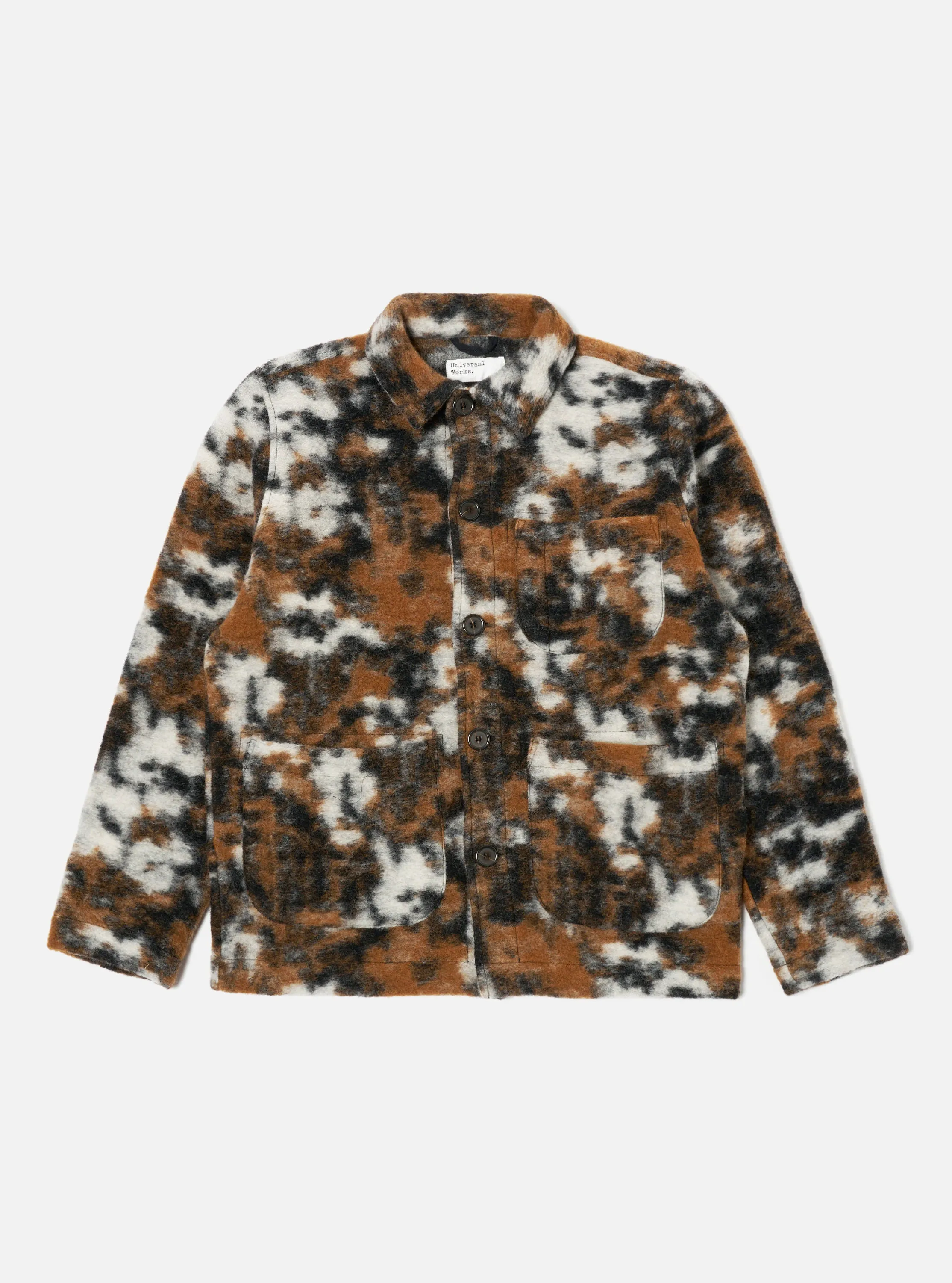 Universal Works Field Jacket in Brown Ylang Flower Fleece sold by Universal Works