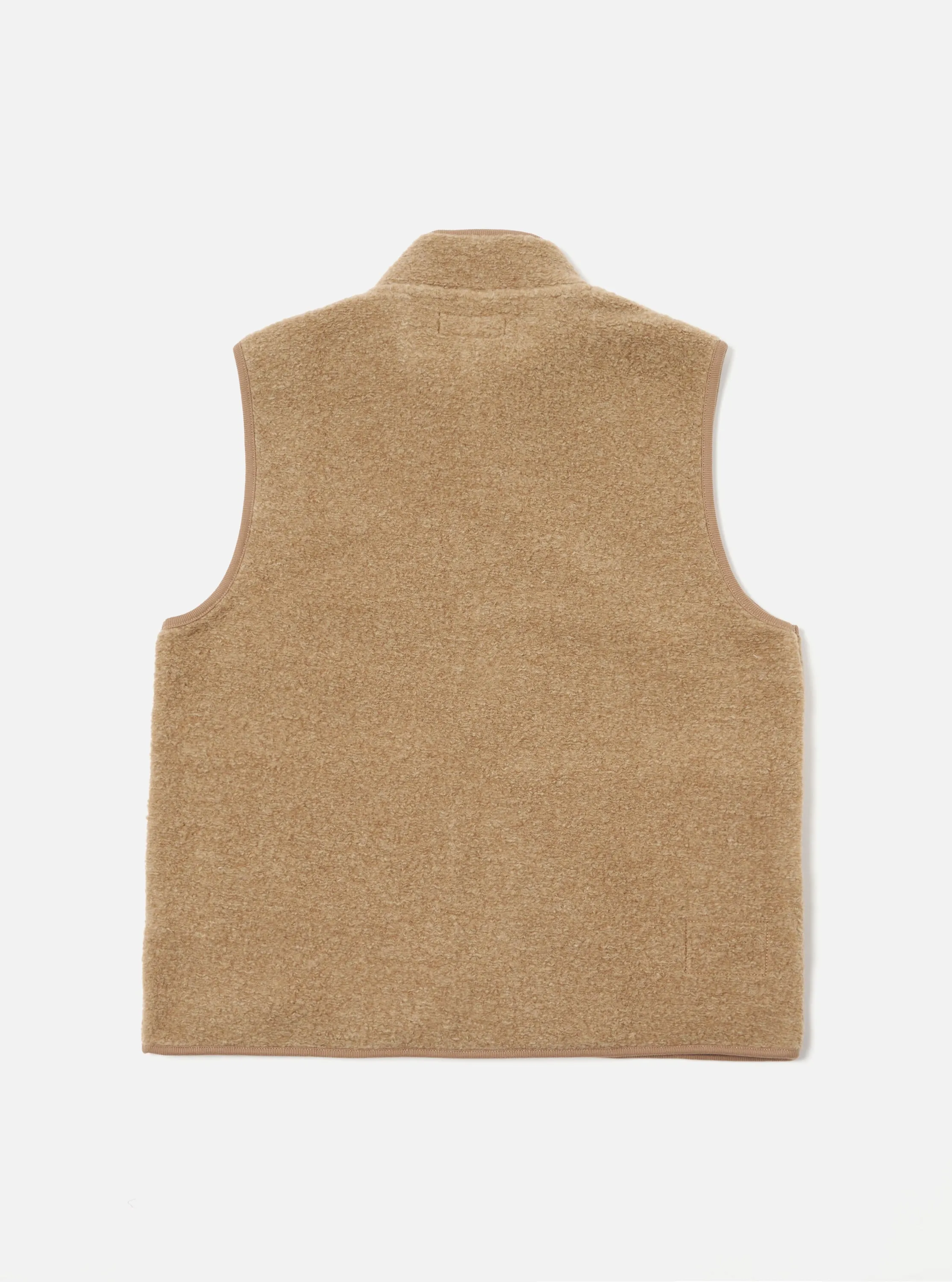 Universal Works Climbing Gilet in Sand Teddy Fleece sold by Universal Works product image thumbnail 2