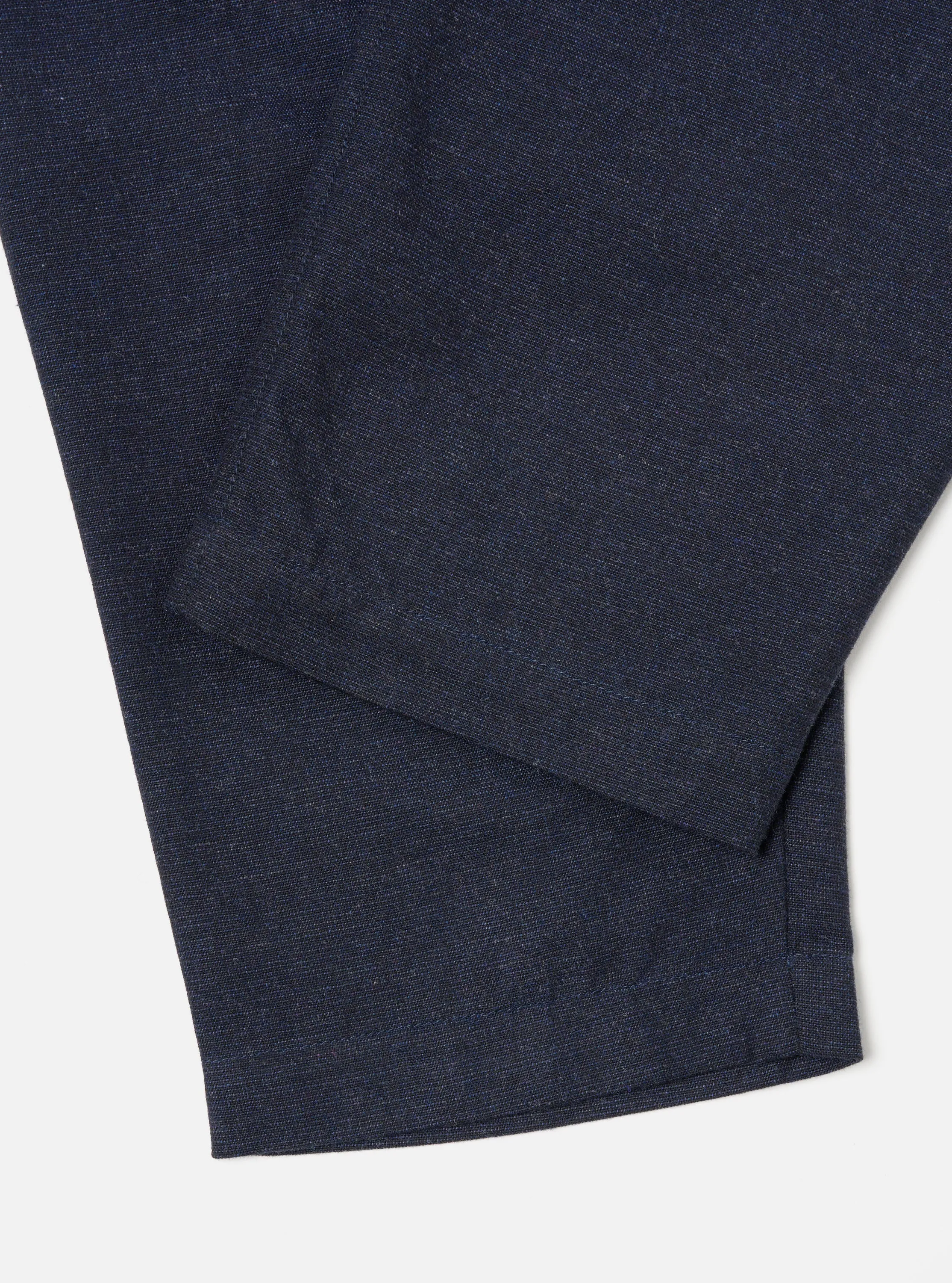 Universal Works Pleated Track Pant in Navy Birdseye Tweed sold by Universal Works product image thumbnail 5